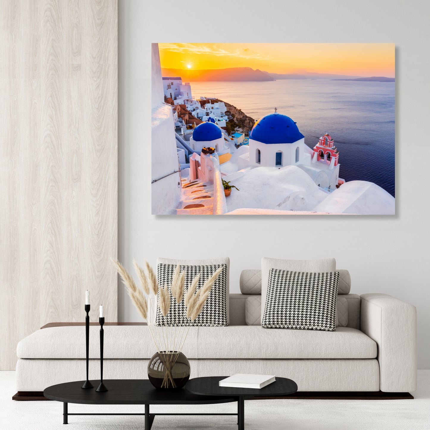 A Greek Sunset Wall Art Canvas Print