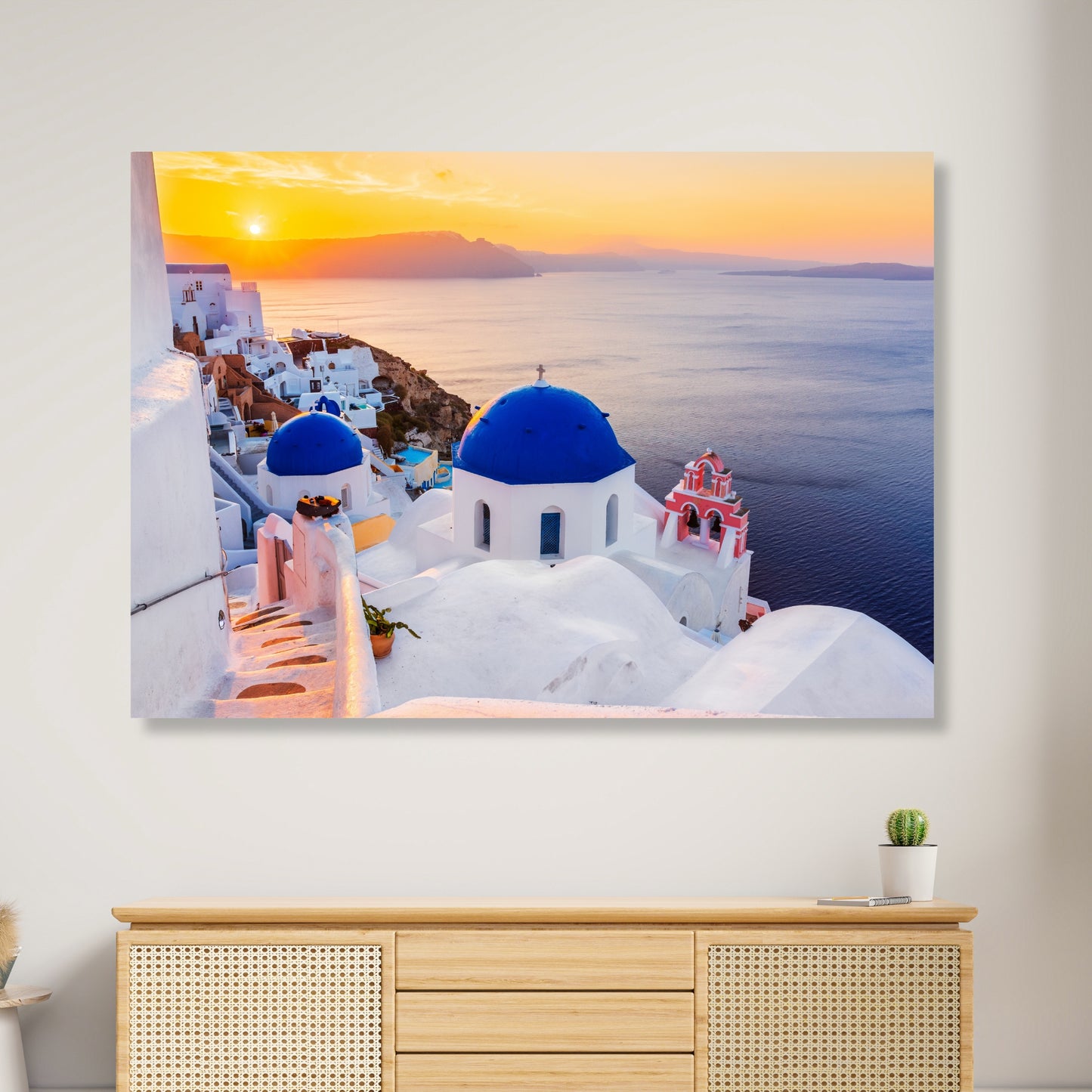 A Greek Sunset Wall Art Canvas Print