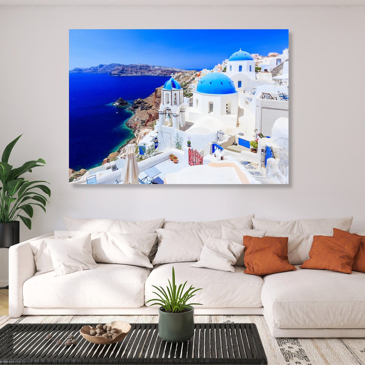 Santorini Wall Art Canvas Print