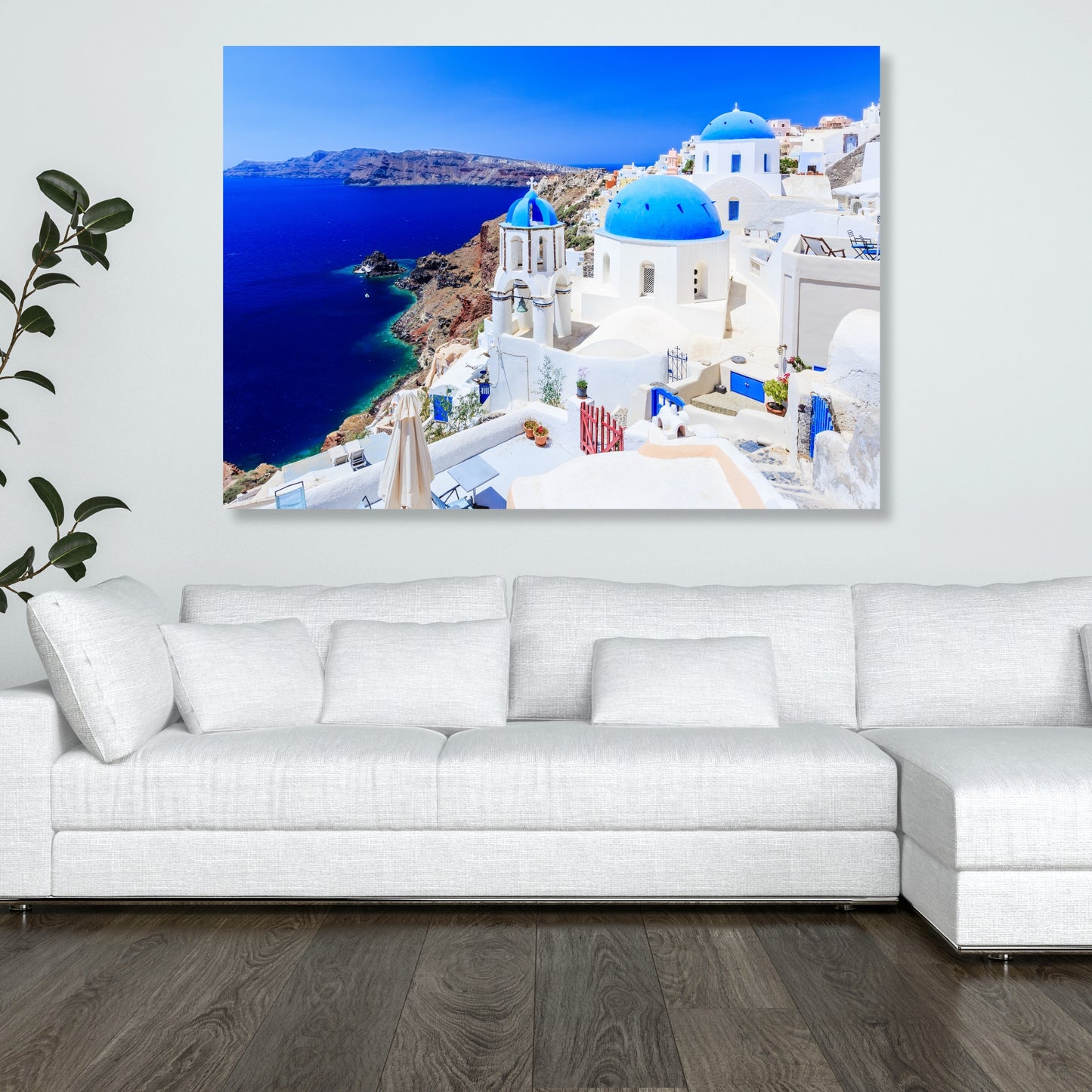 Santorini Wall Art Canvas Print