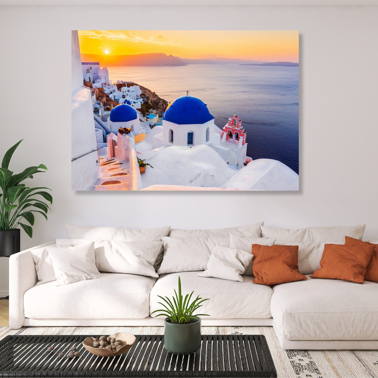 A Greek Sunset Wall Art Canvas Print