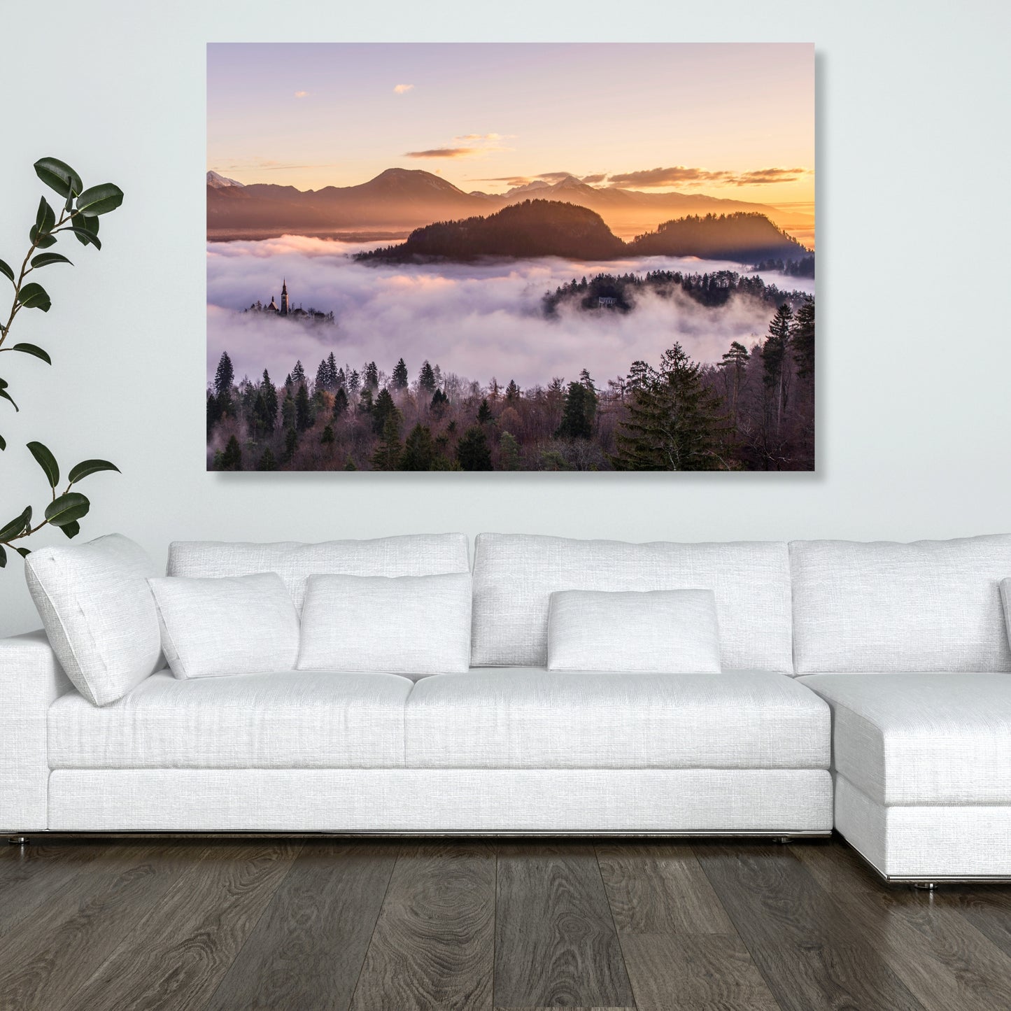 Mountain Clouds Wall Art Canvas Print