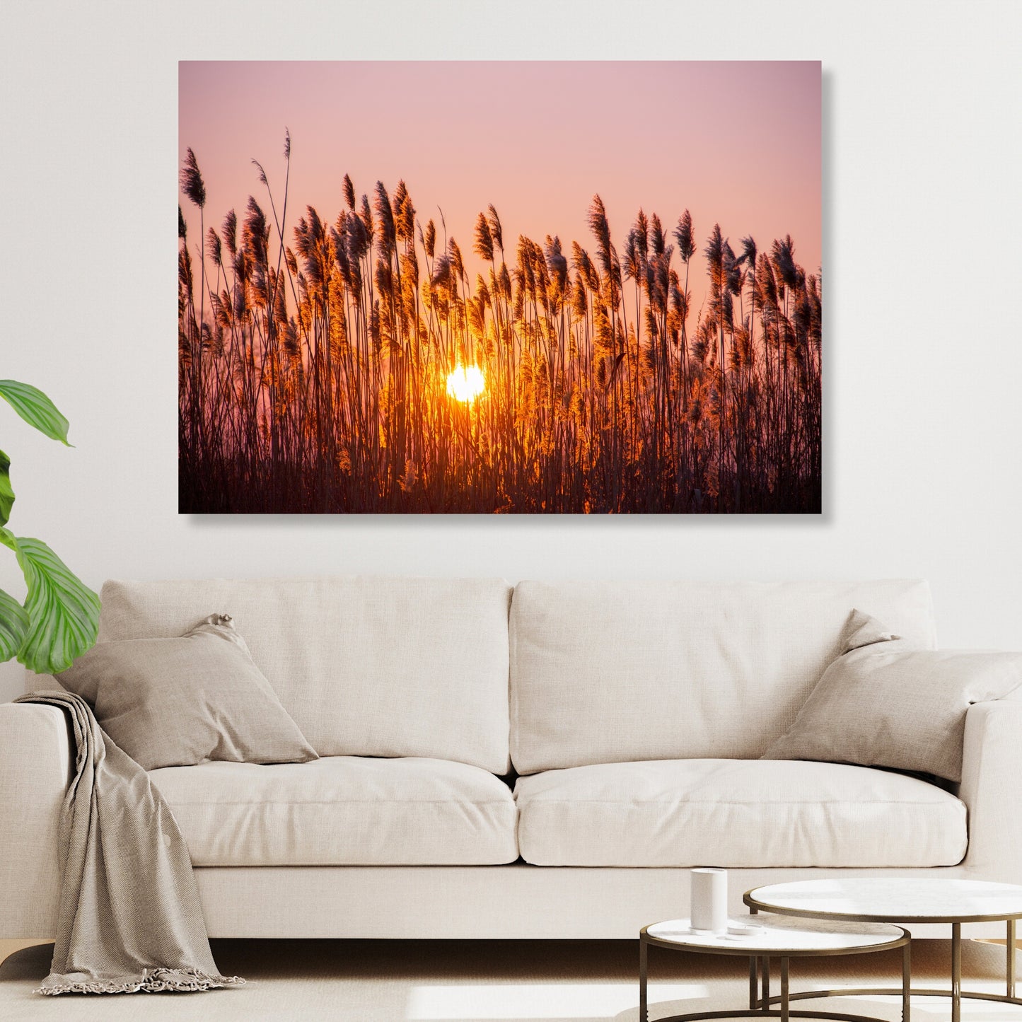 Fiery Field Wall Art Canvas Print