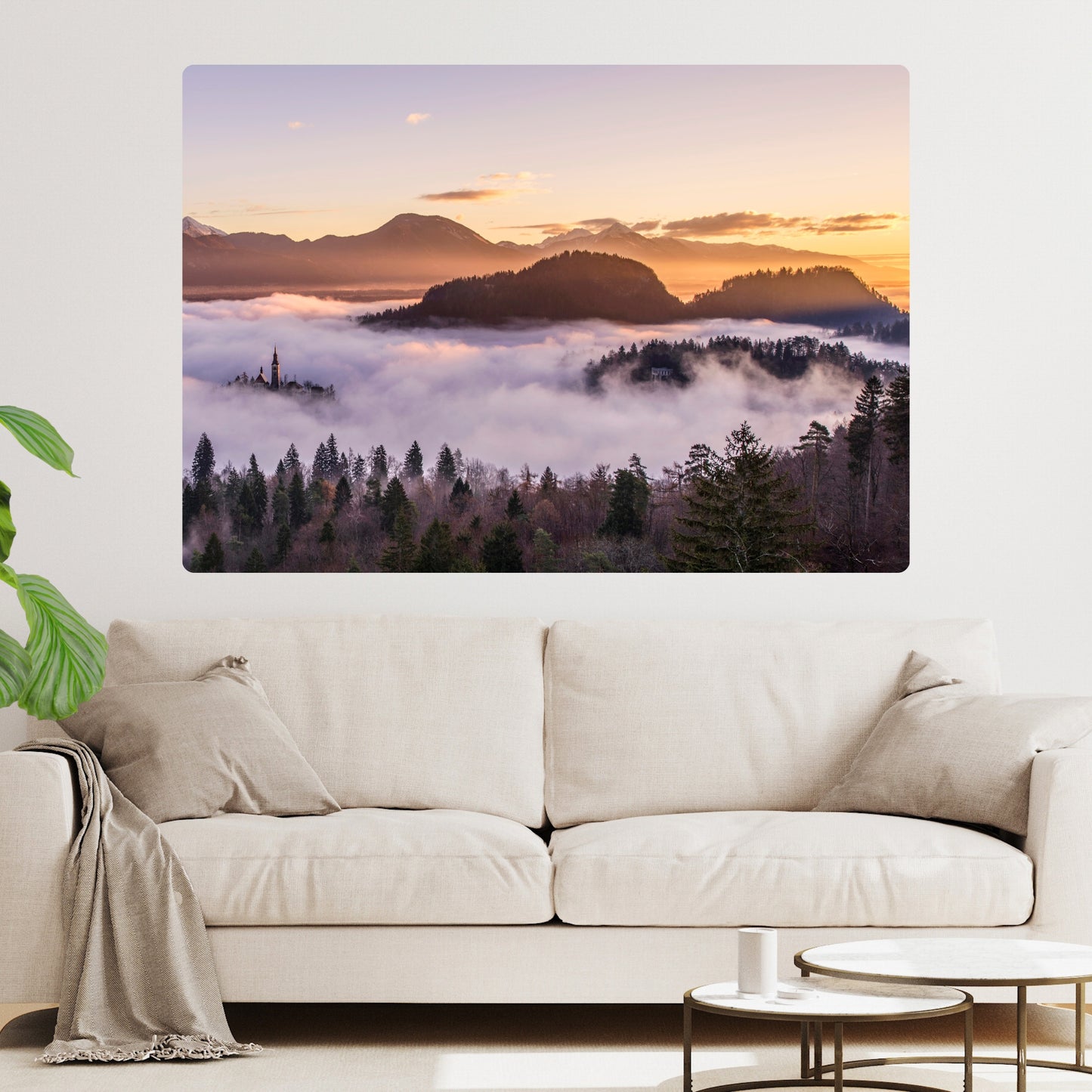 Mountain Clouds Wall Art Canvas Print