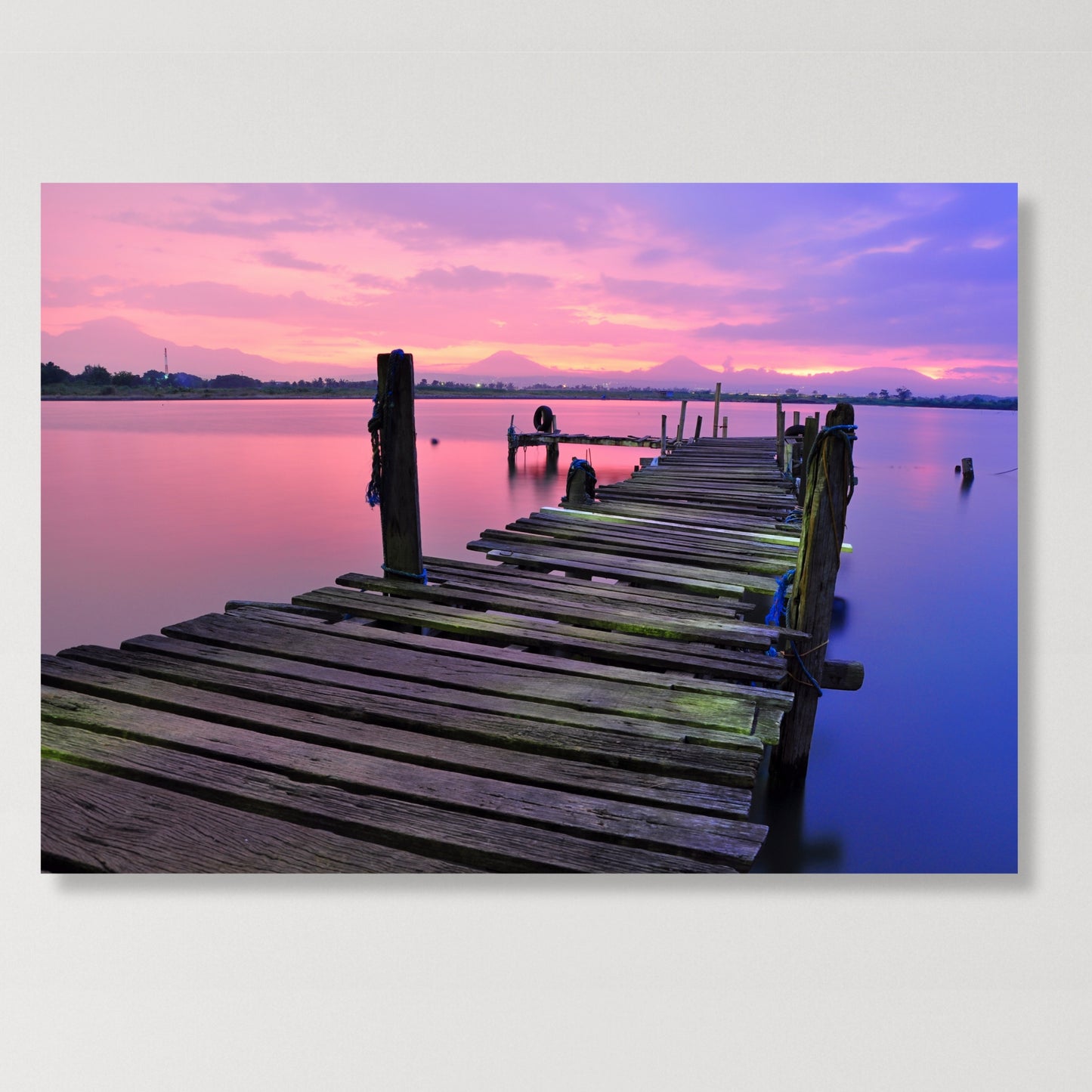 Sunset Jetty Wall Art Canvas Print