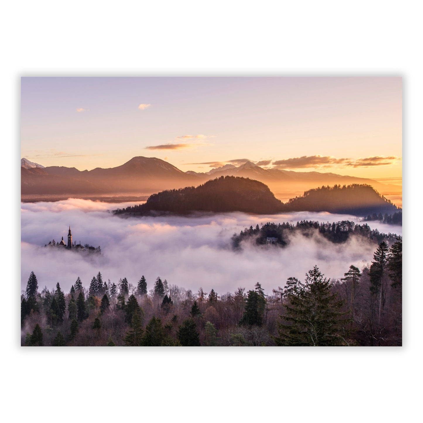 Mountain Clouds Wall Art Canvas Print