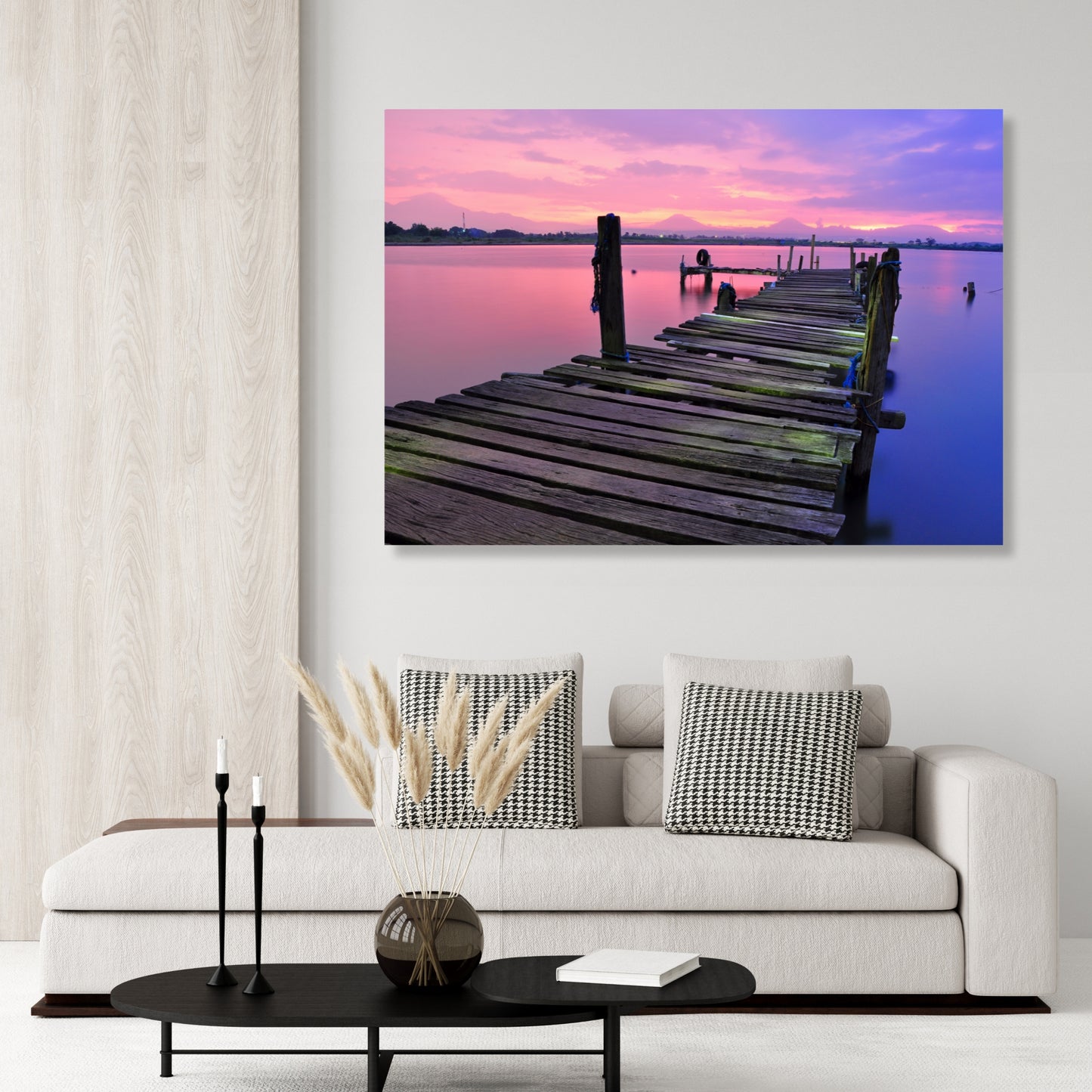 Sunset Jetty Wall Art Canvas Print