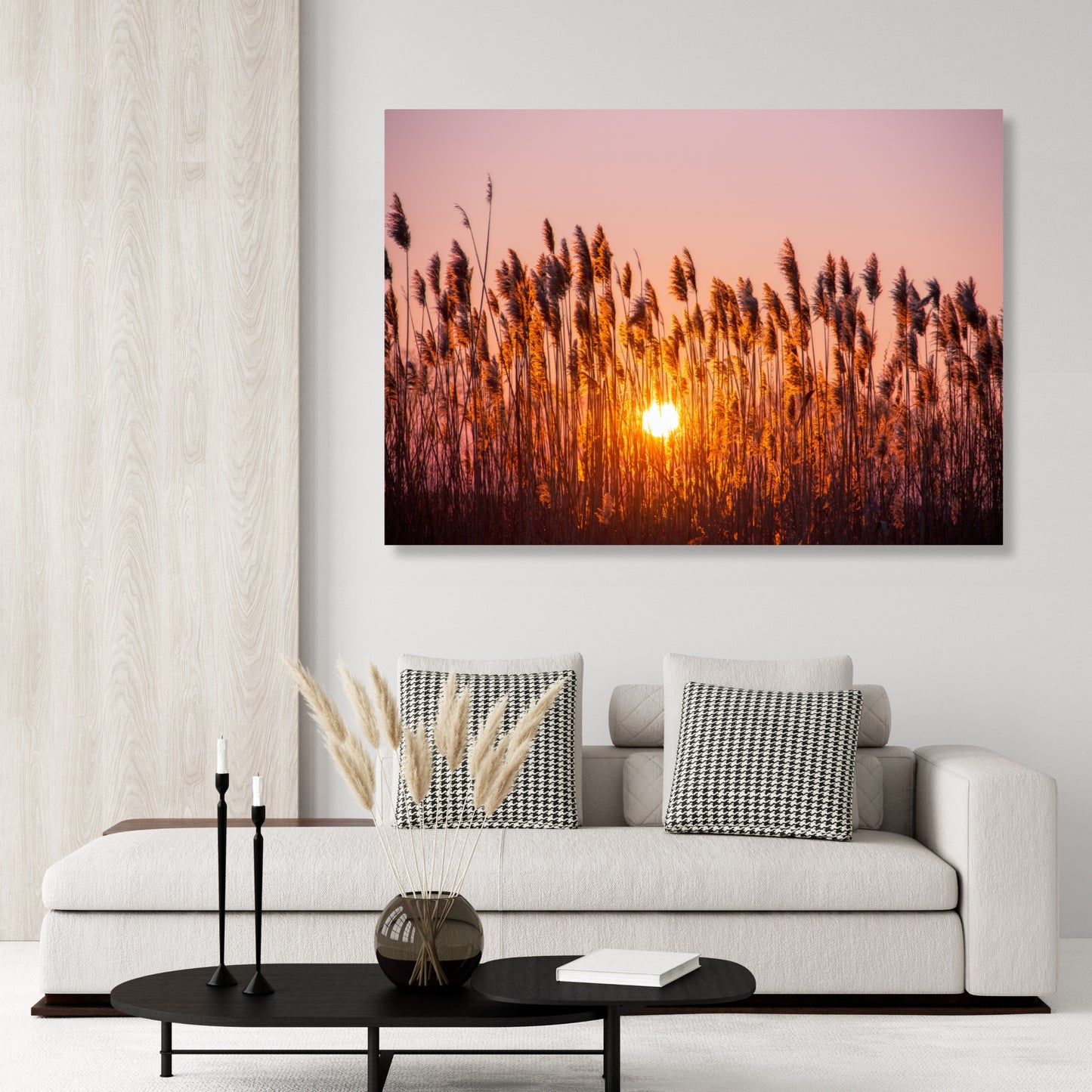 Fiery Field Wall Art Canvas Print
