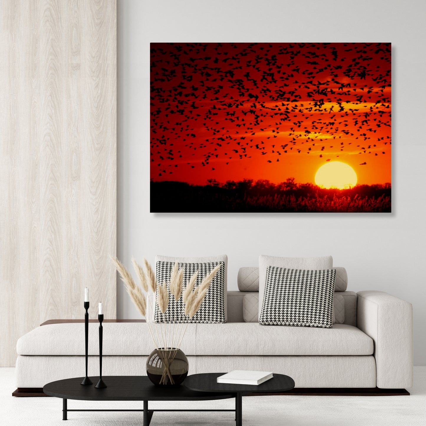 Sunset Flight Wall Art Canvas Print