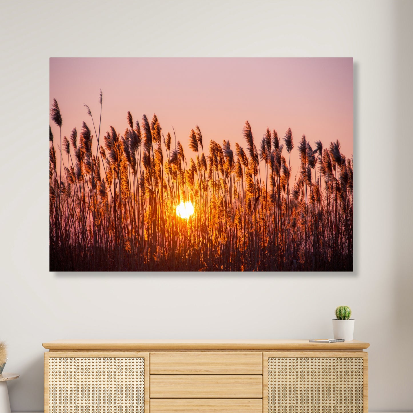 Fiery Field Wall Art Canvas Print