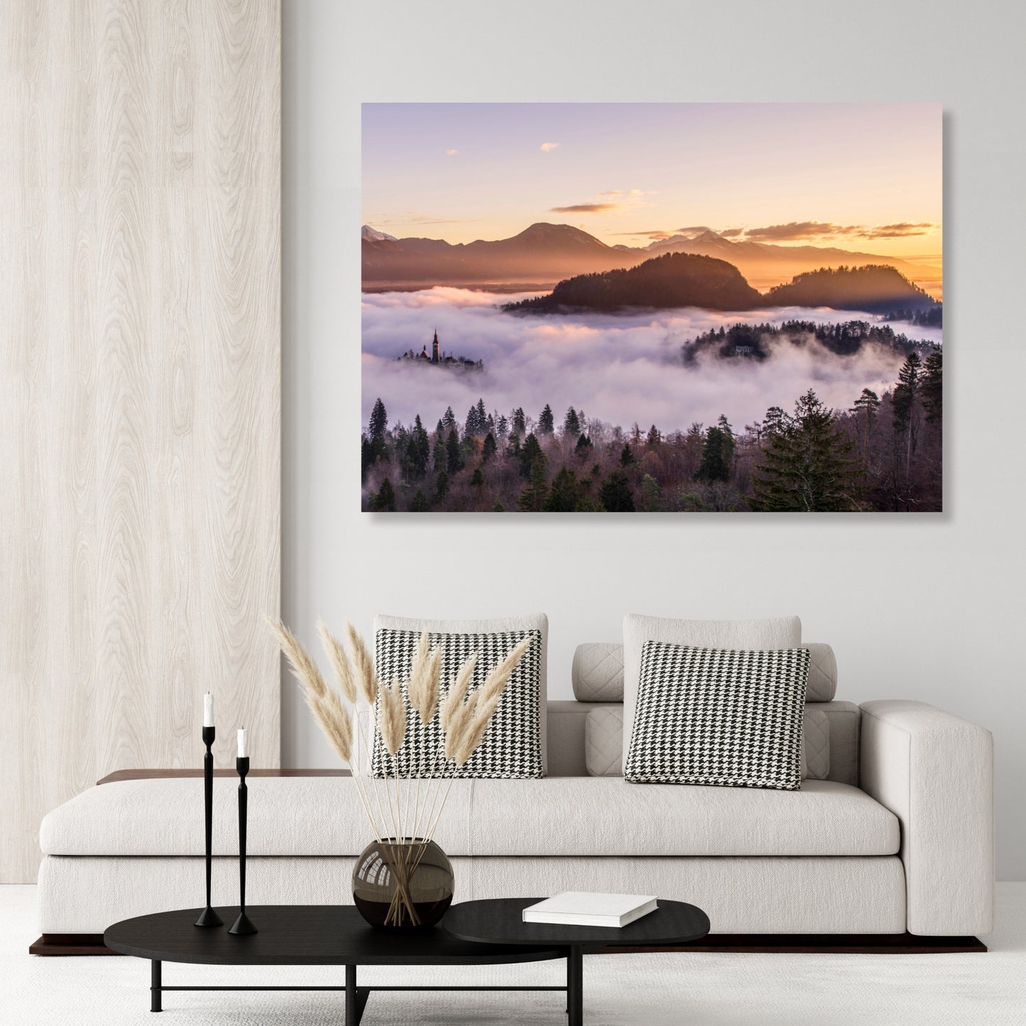 Mountain Clouds Wall Art Canvas Print