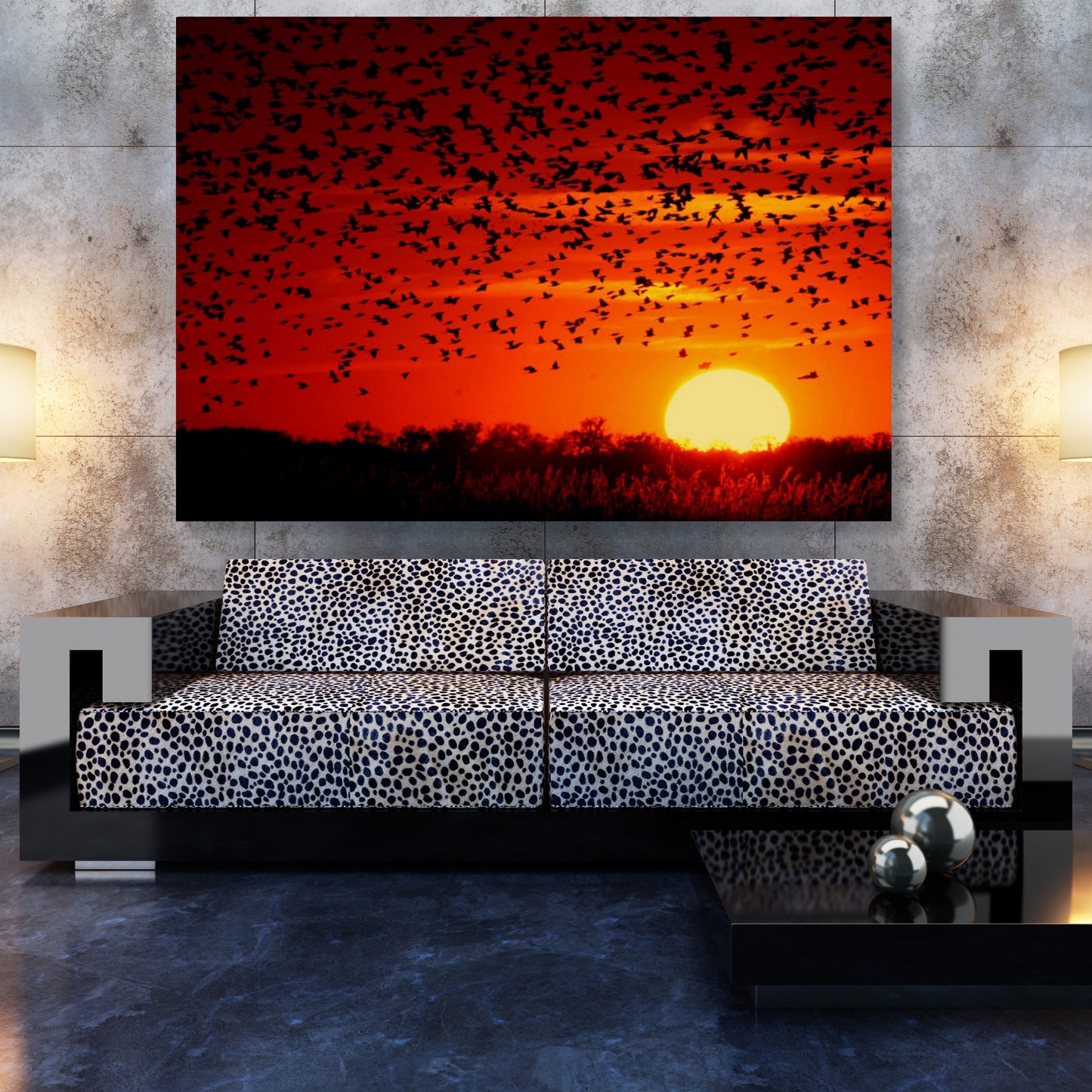 Sunset Flight Wall Art Canvas Print