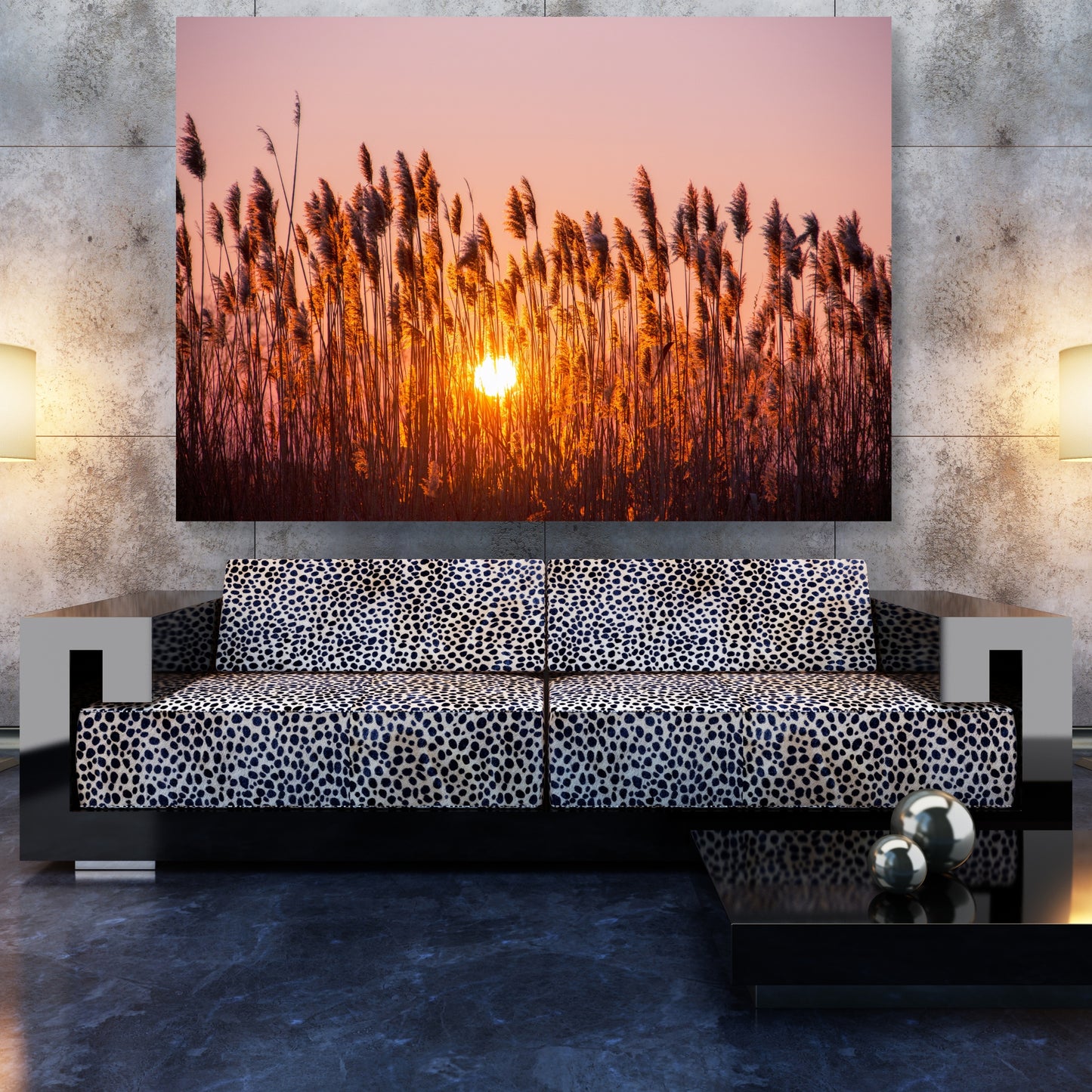 Fiery Field Wall Art Canvas Print
