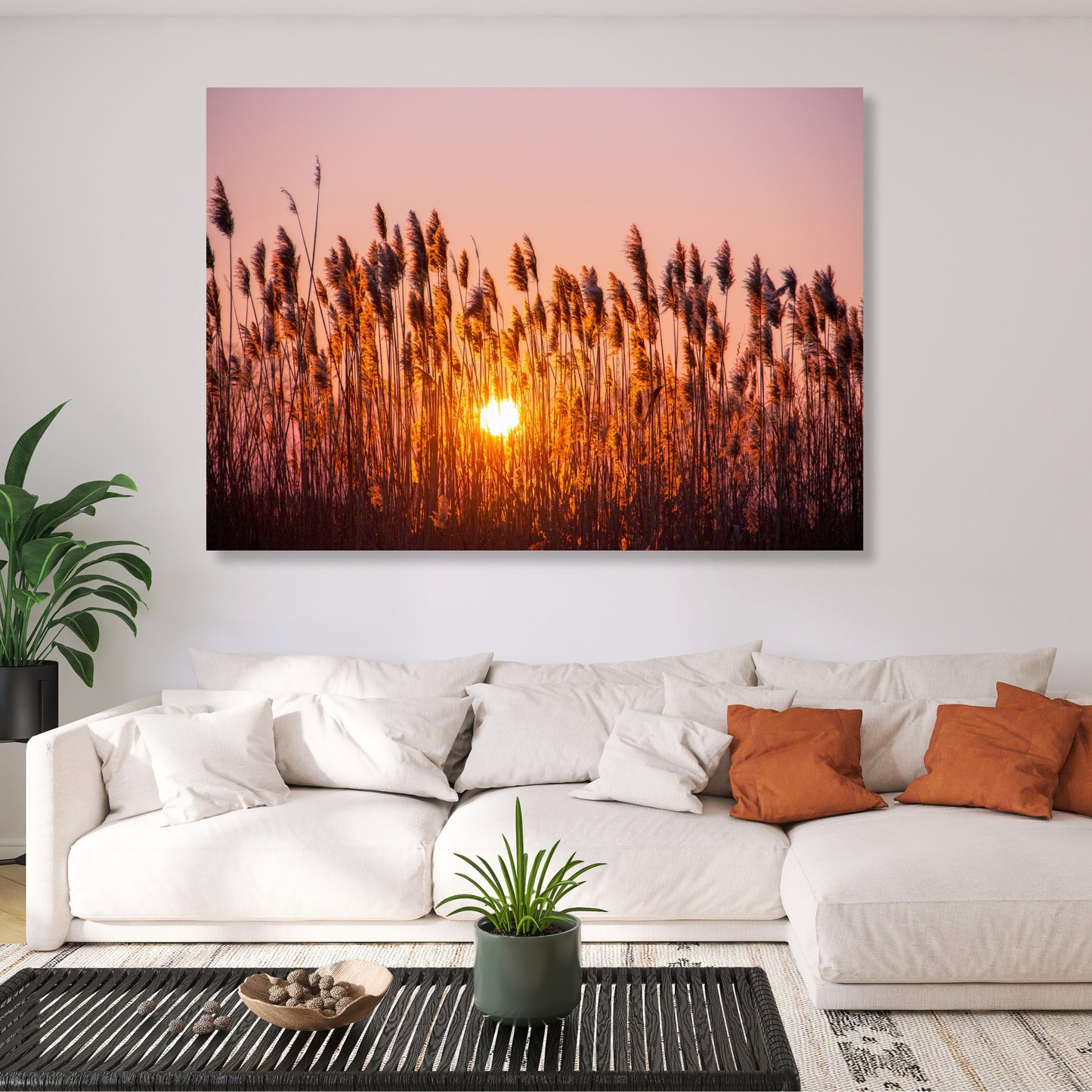 Fiery Field Wall Art Canvas Print