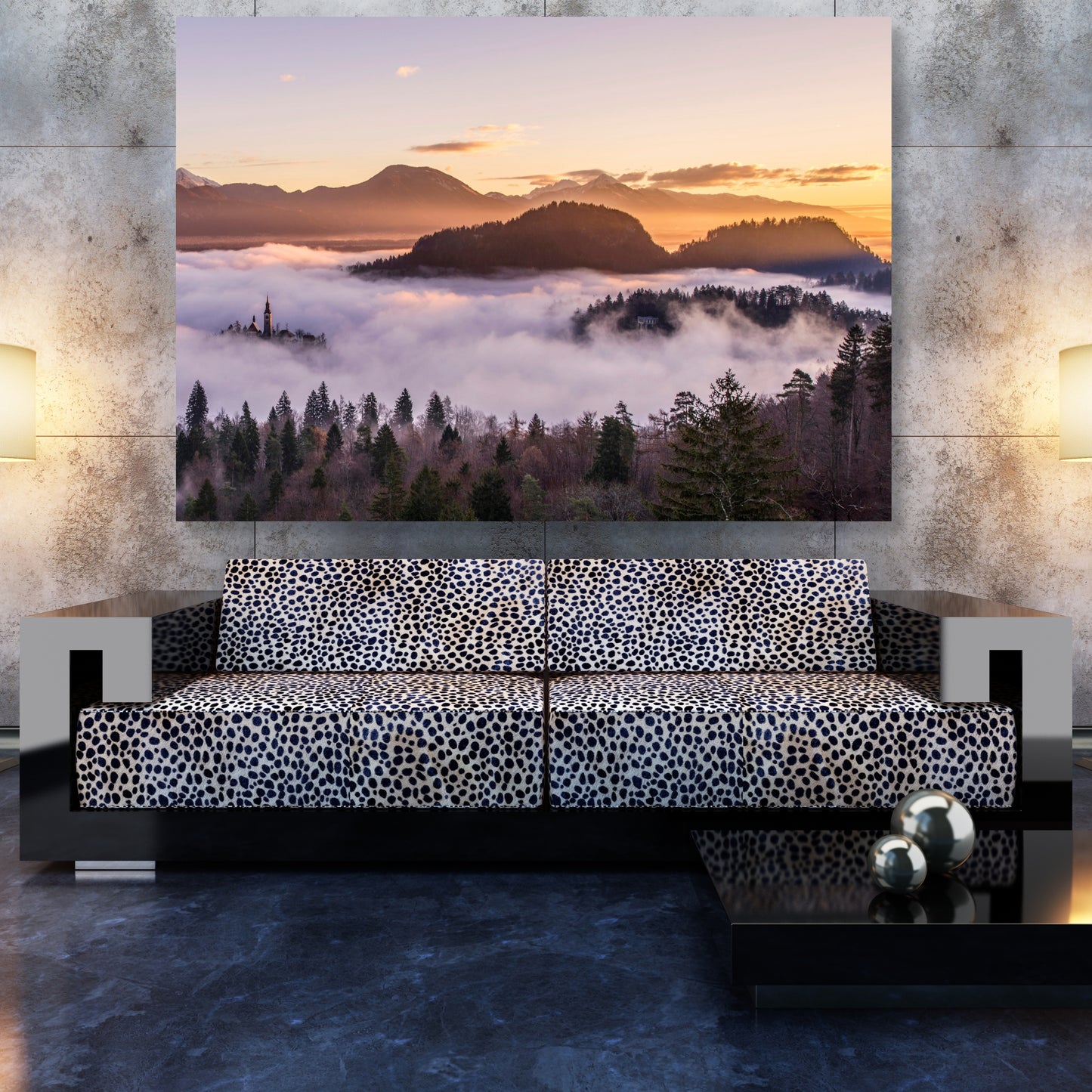 Mountain Clouds Wall Art Canvas Print