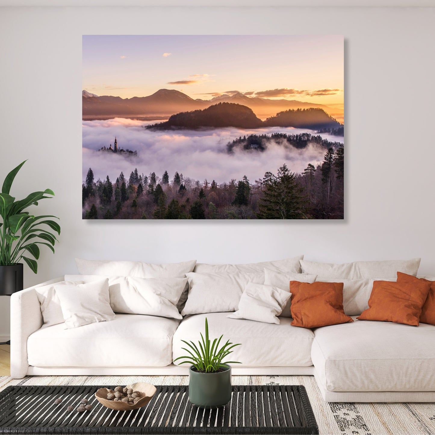 Mountain Clouds Wall Art Canvas Print