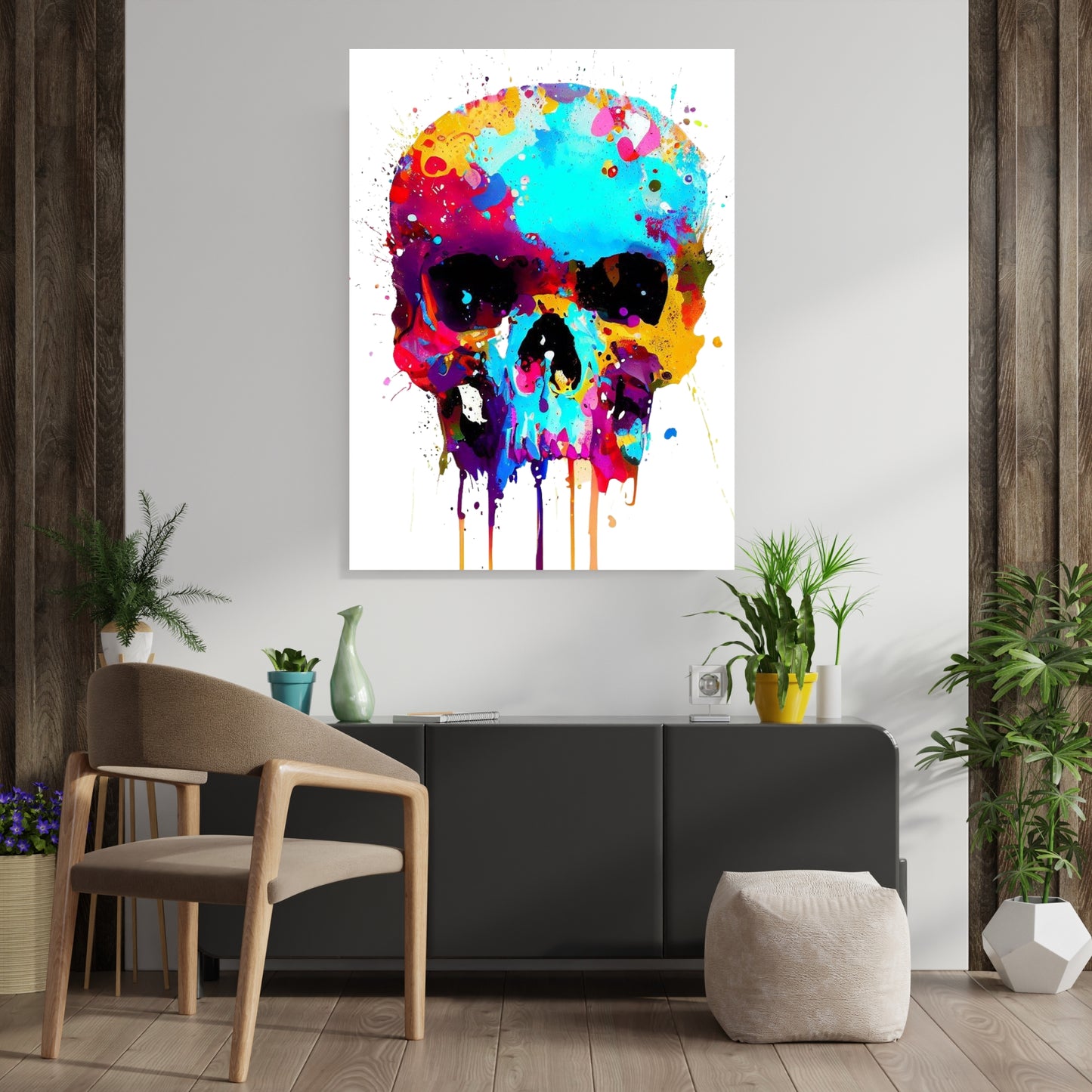Skull Fade Wall Art Canvas Print
