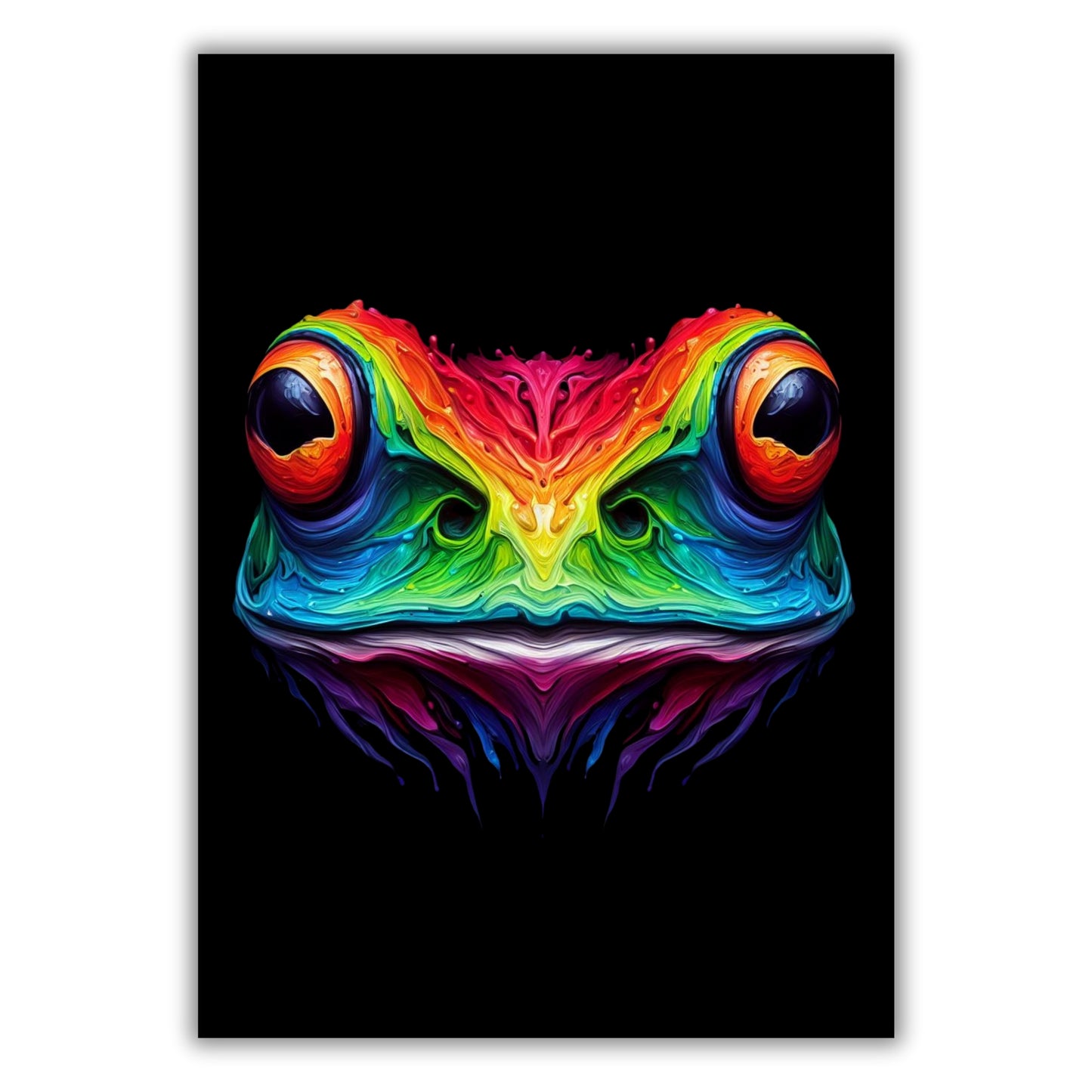 Luminous Frog Wall Art Canvas Print