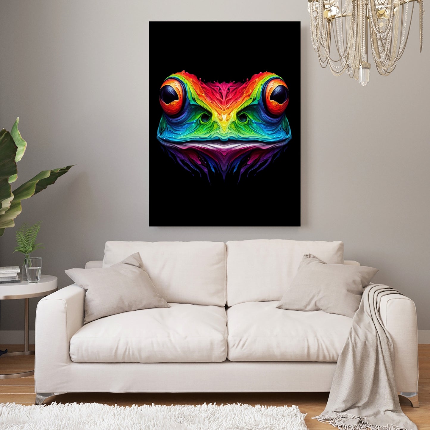 Luminous Frog Wall Art Canvas Print