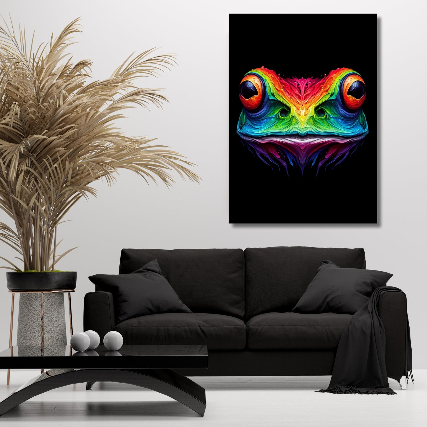 Luminous Frog Wall Art Canvas Print