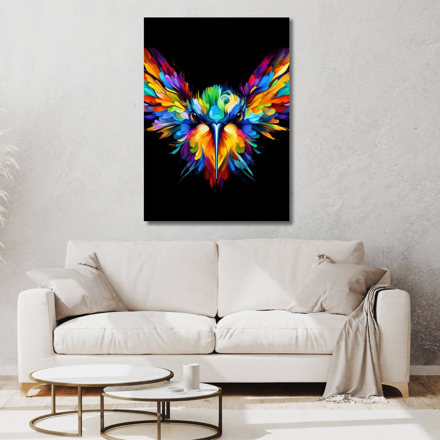 Luminous The Hummingbird Wall Art Canvas Print