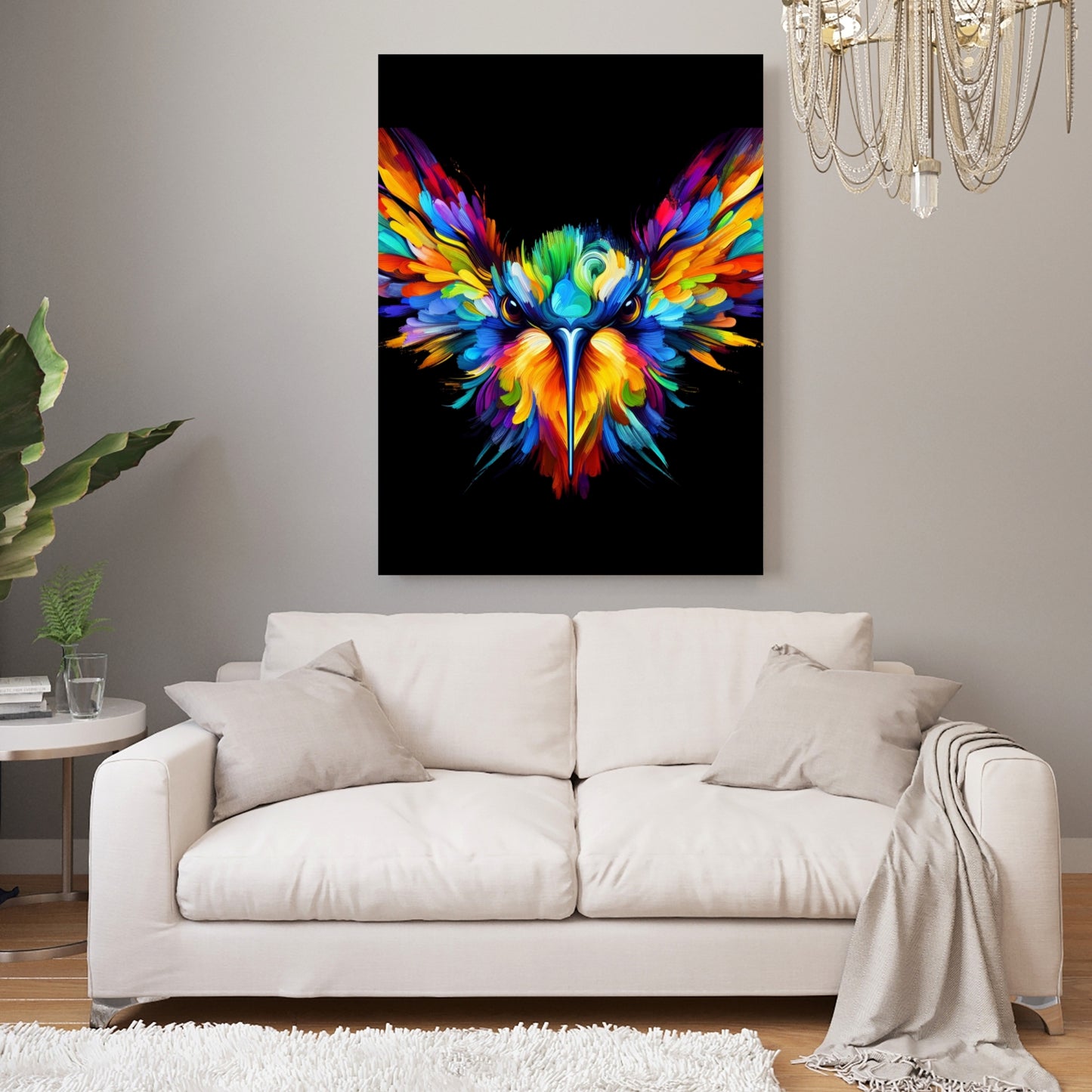 Luminous The Hummingbird Wall Art Canvas Print