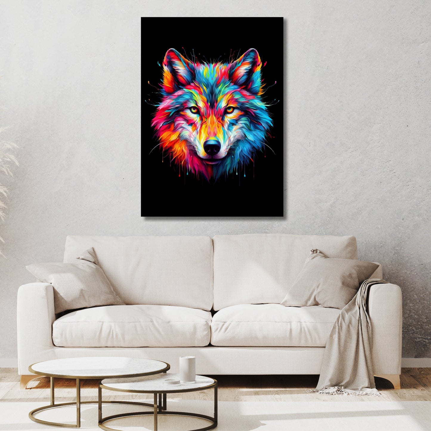 Luminous The Wolf Wall Art Canvas Print
