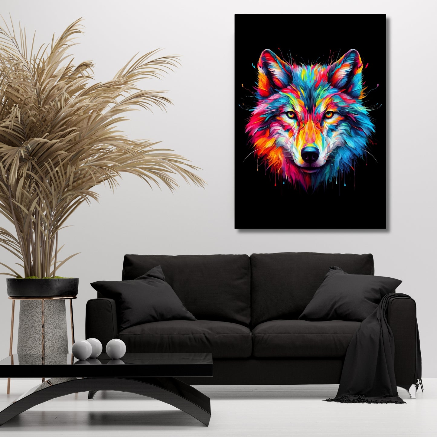 Luminous The Wolf Wall Art Canvas Print