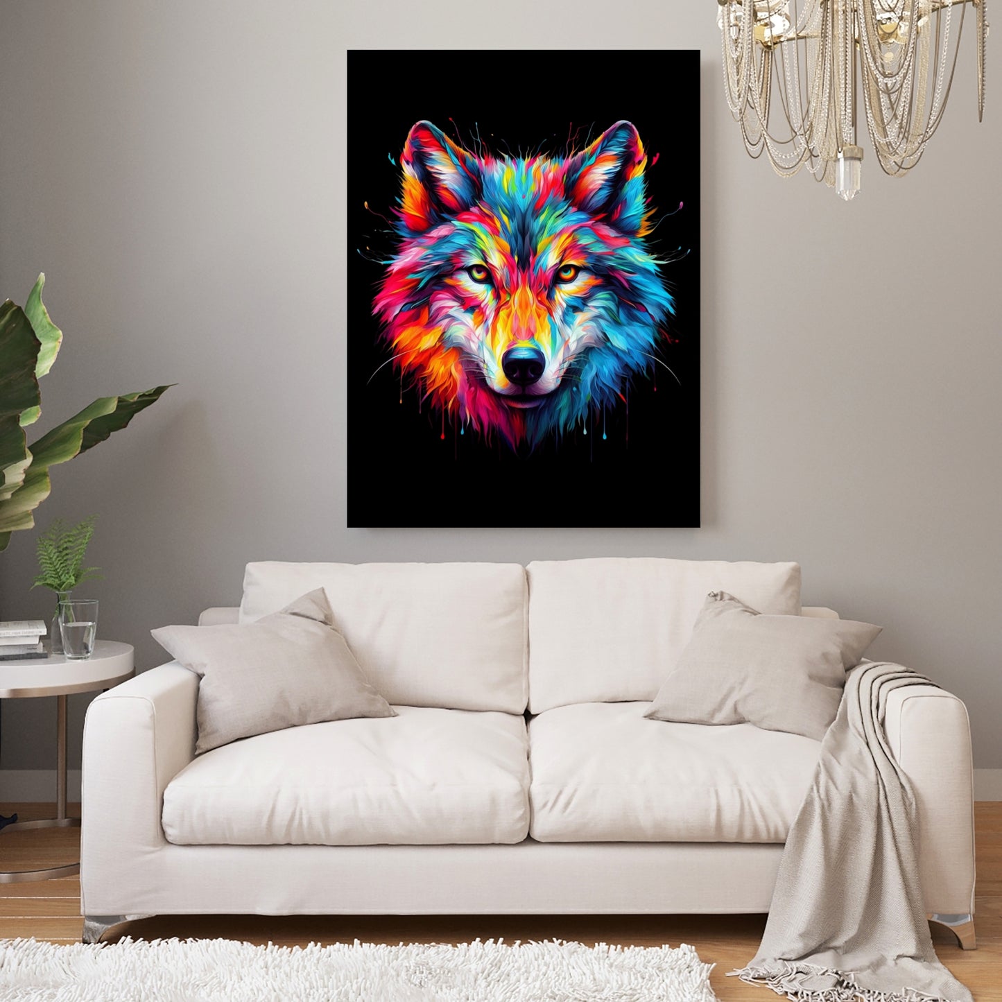 Luminous The Wolf Wall Art Canvas Print