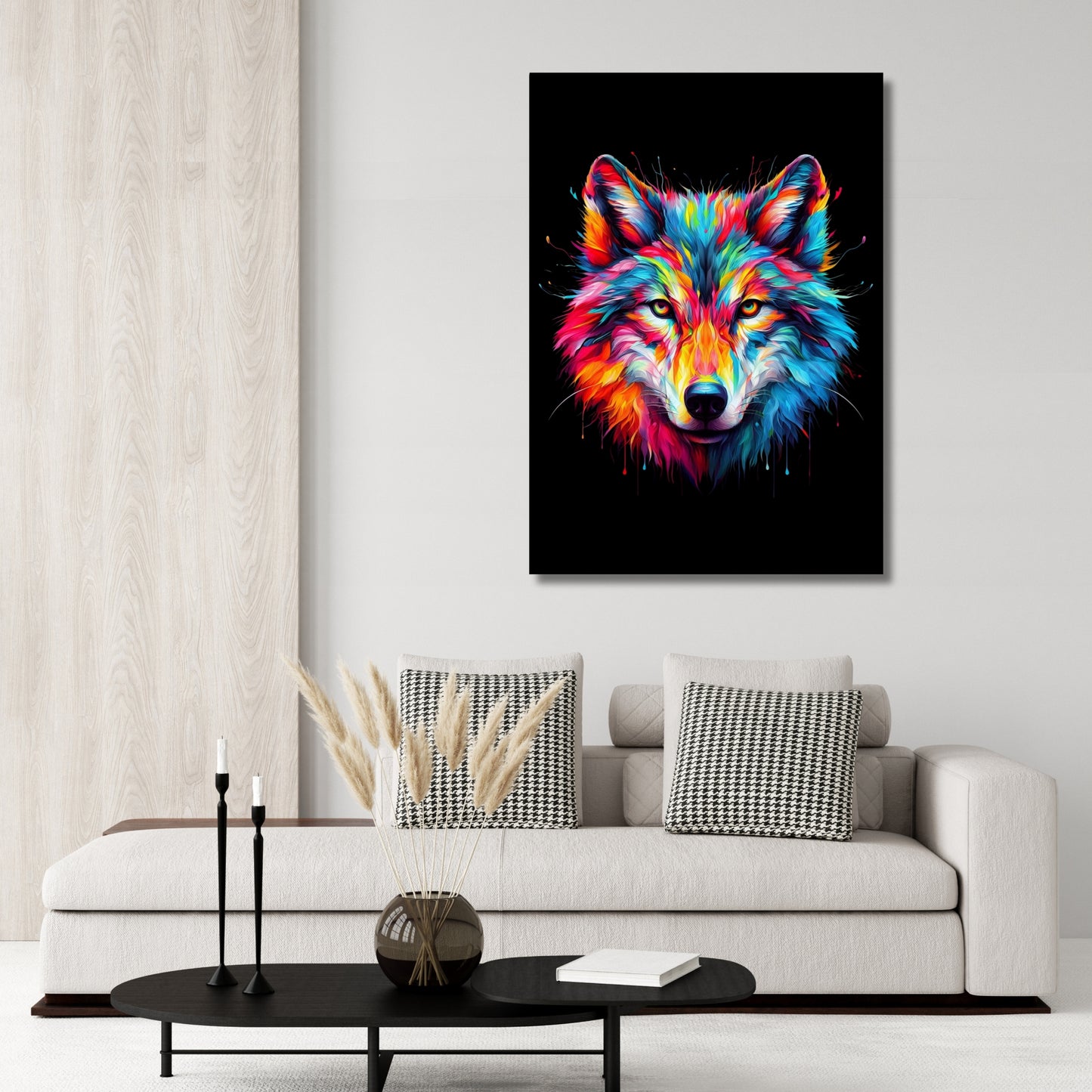 Luminous The Wolf Wall Art Canvas Print