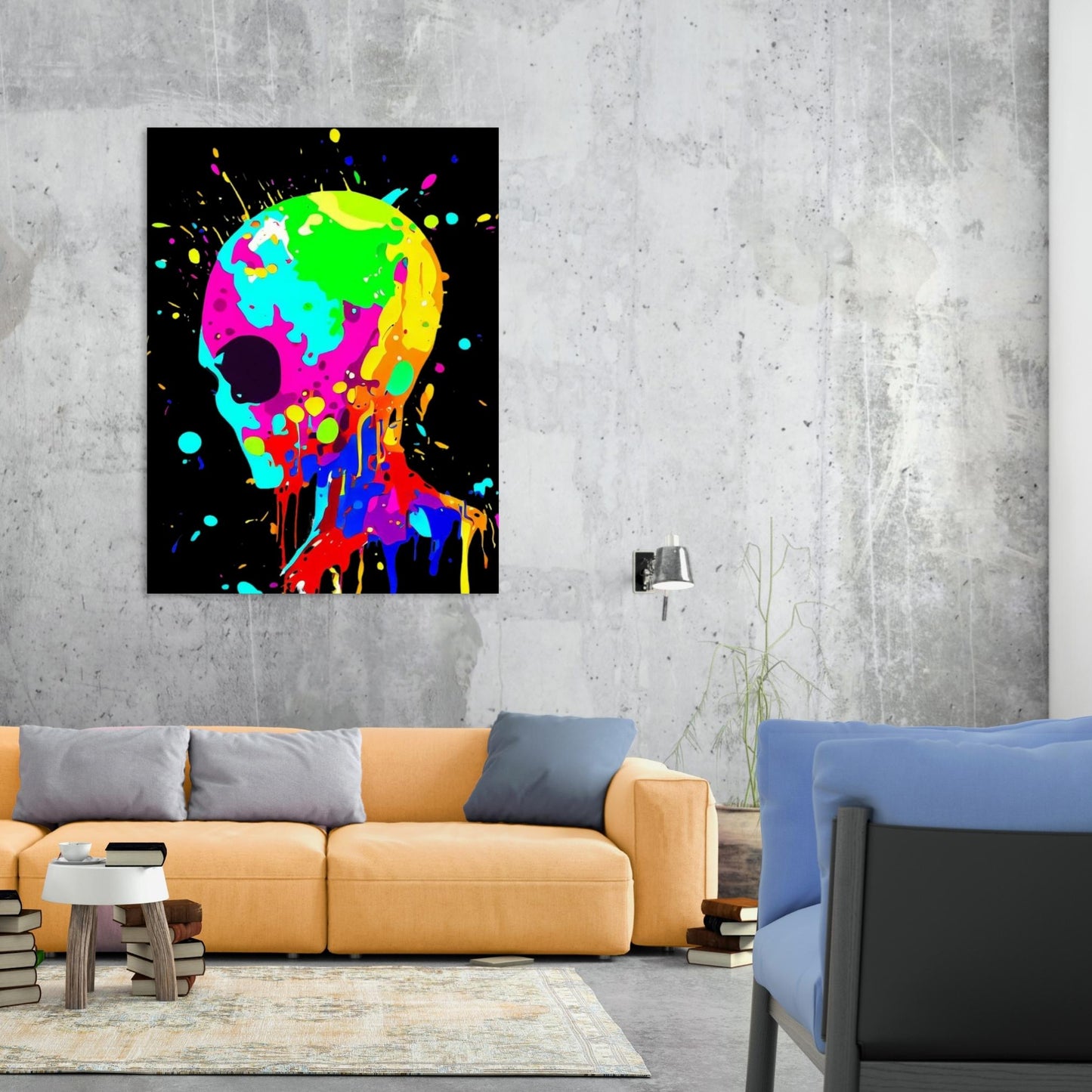 Alien Life (Midnight) Wall Art Canvas Print