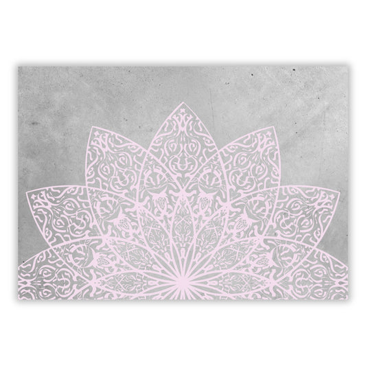 Pink & Grey Mandala Wall Art Canvas Print
