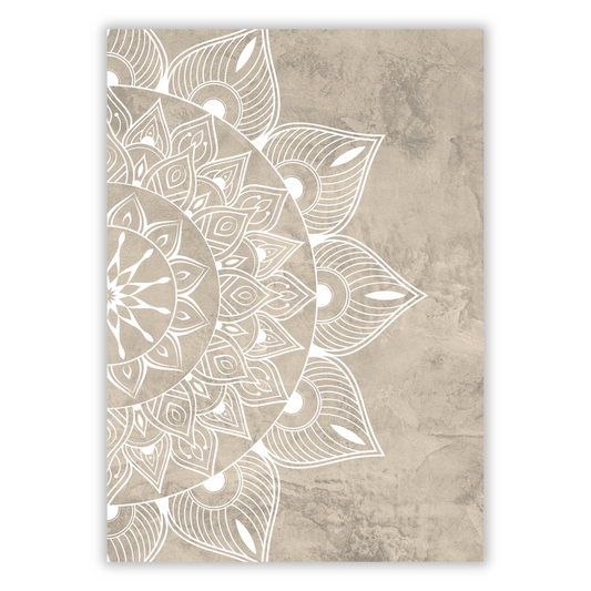 Earth Flower Mandala Wall Art Canvas Print