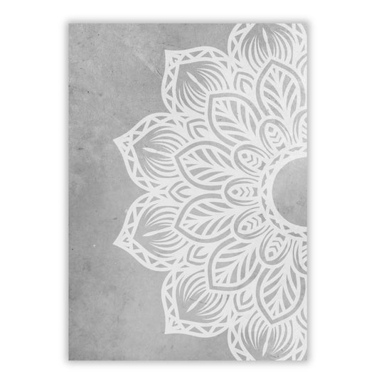 Celestial Flower Mandala Wall Art Canvas Print