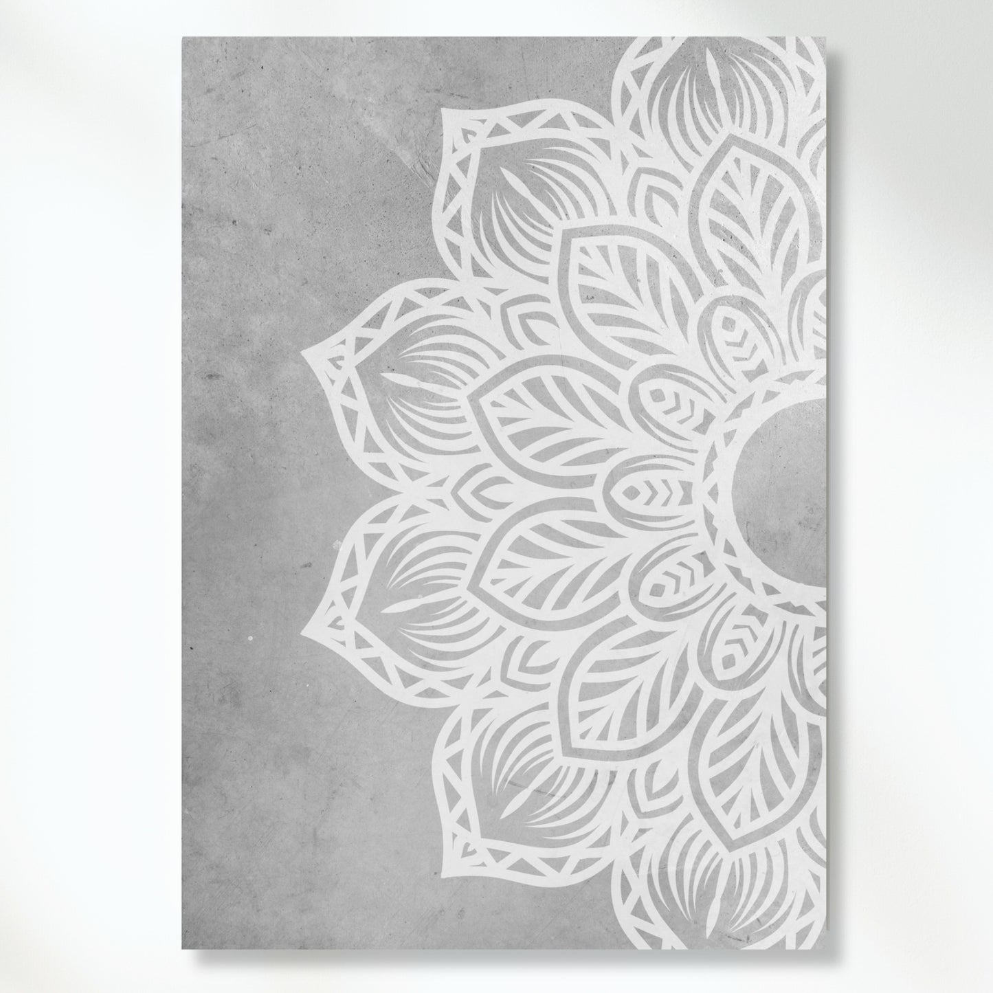 Celestial Flower Mandala Wall Art Canvas Print