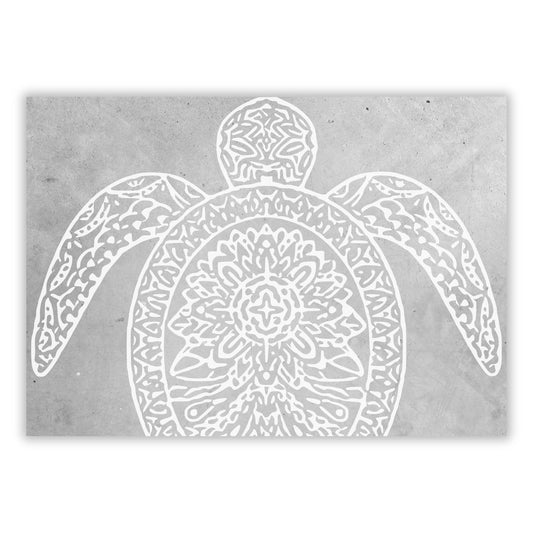 Turtle Mandala Wall Art Canvas Print