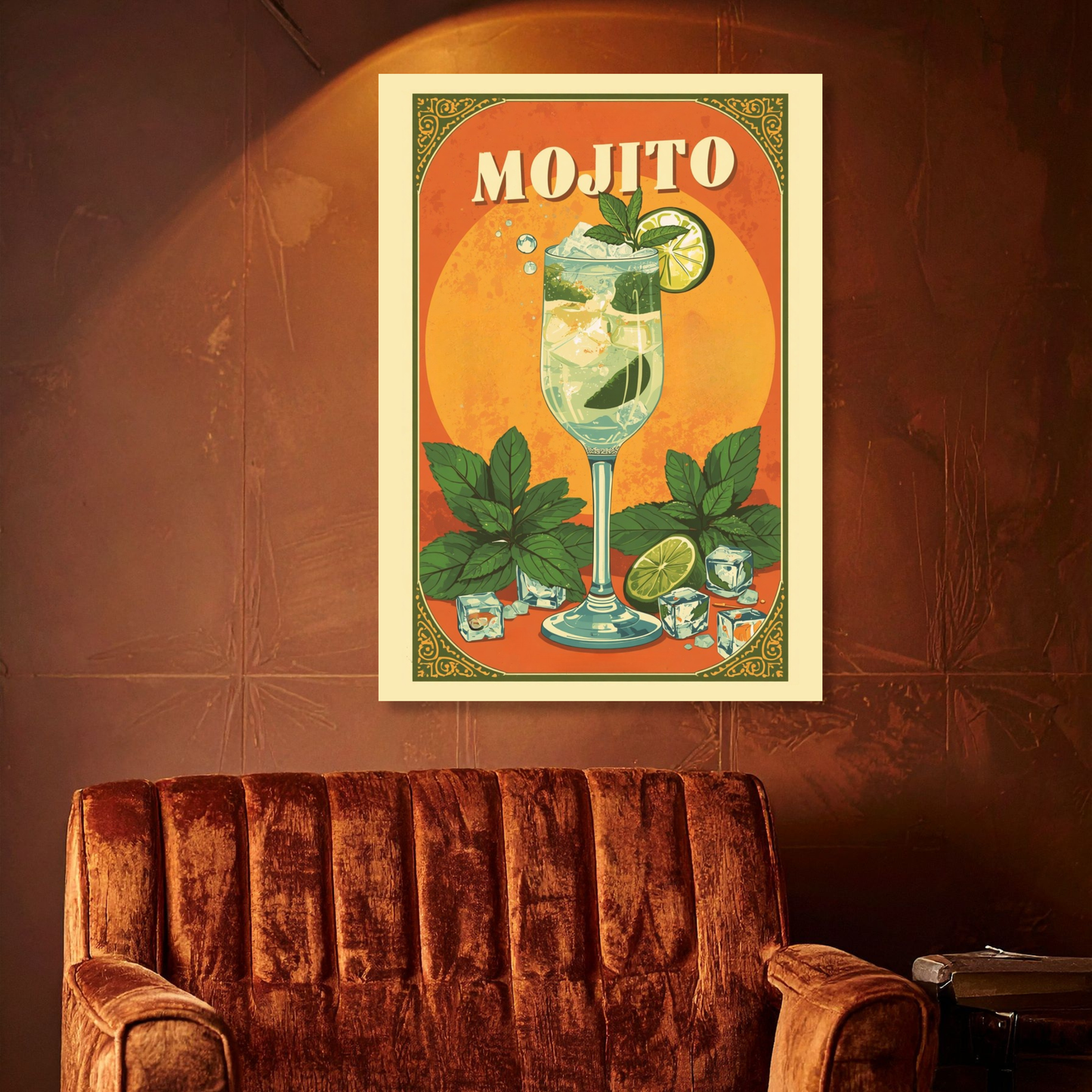The Mojito Cocktail Wall Art Canvas Print