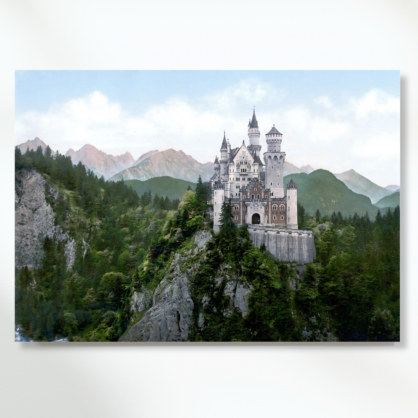 Neuschwanstein Castle (Front) Wall Art Canvas Print