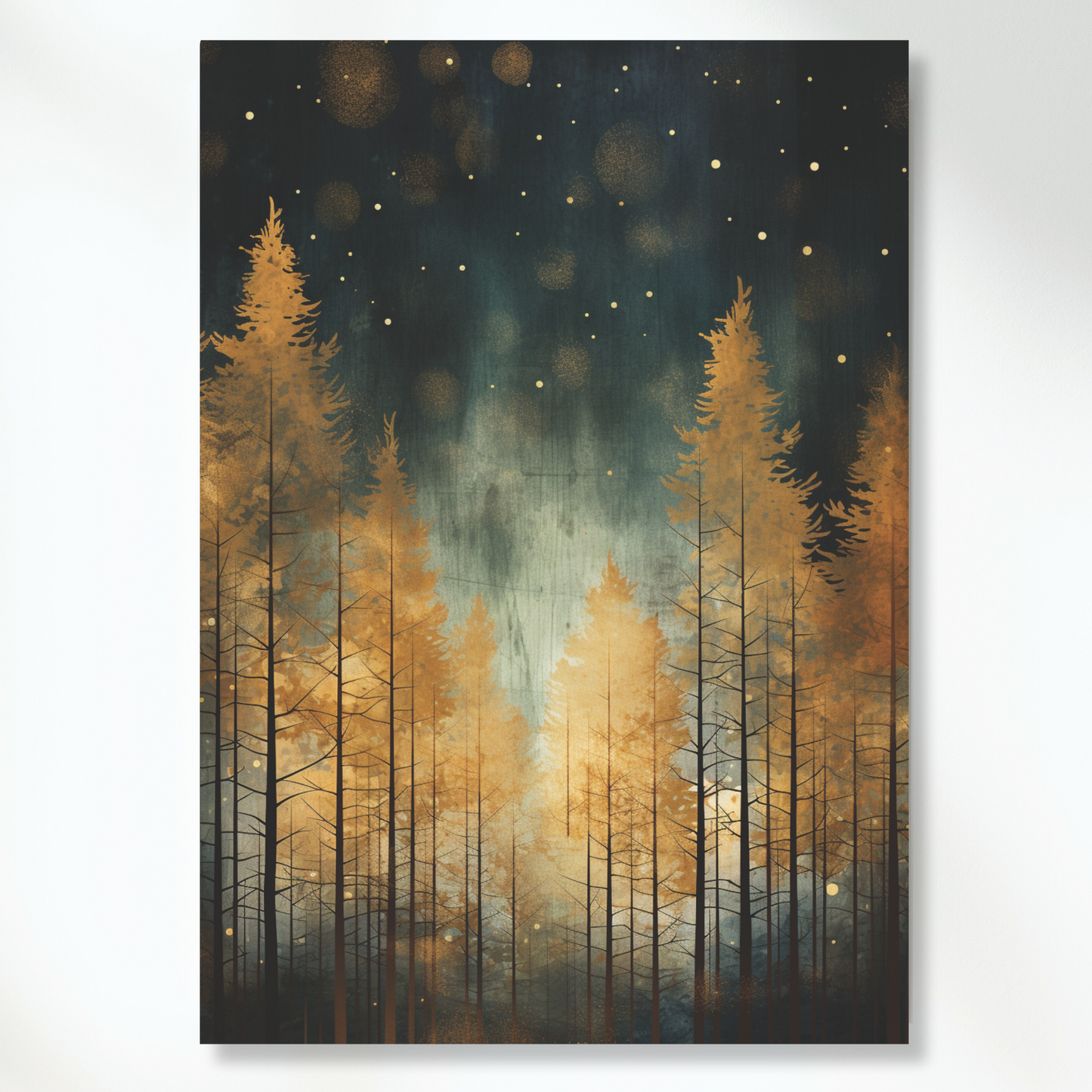 Night Forest Wall Art Canvas Print