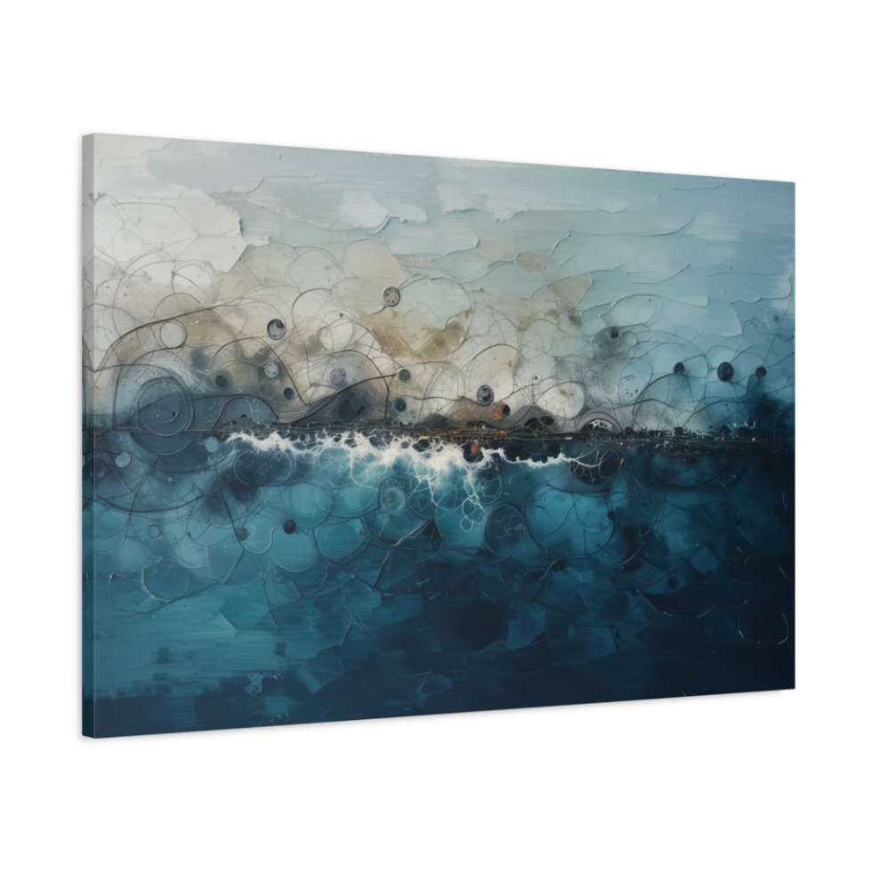 Ocean Meets Shore Abstract Wall Art Canvas Print