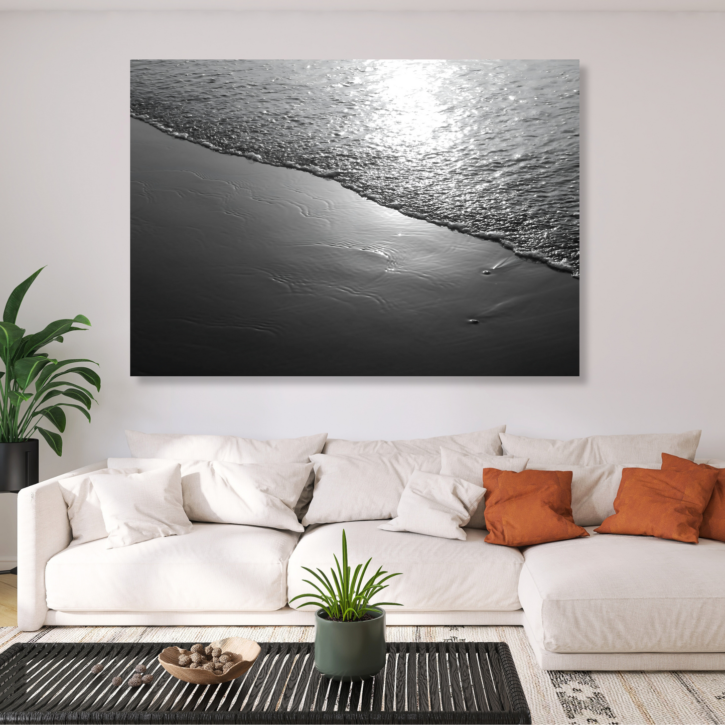 Ocean Shore (Black & White)