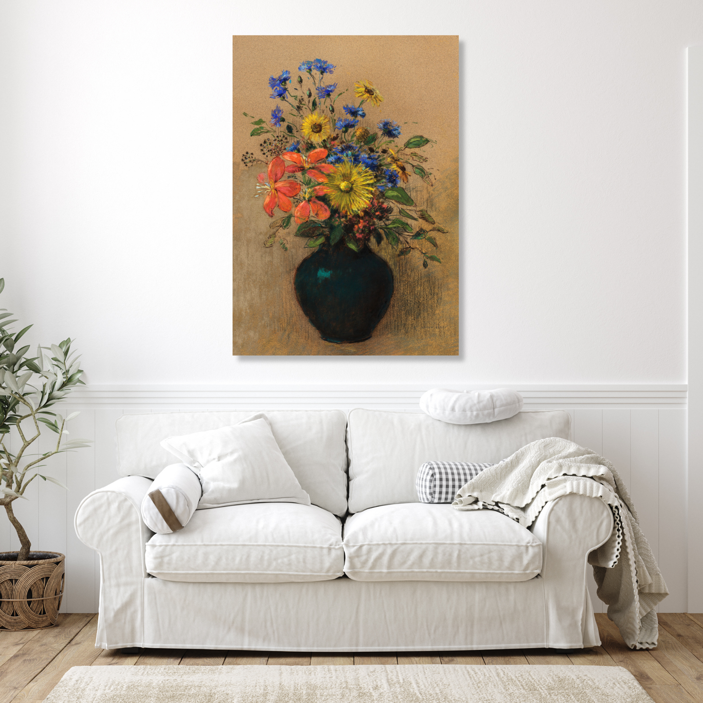 Odilon Redon - Wildflowers Wall Art Canvas Print