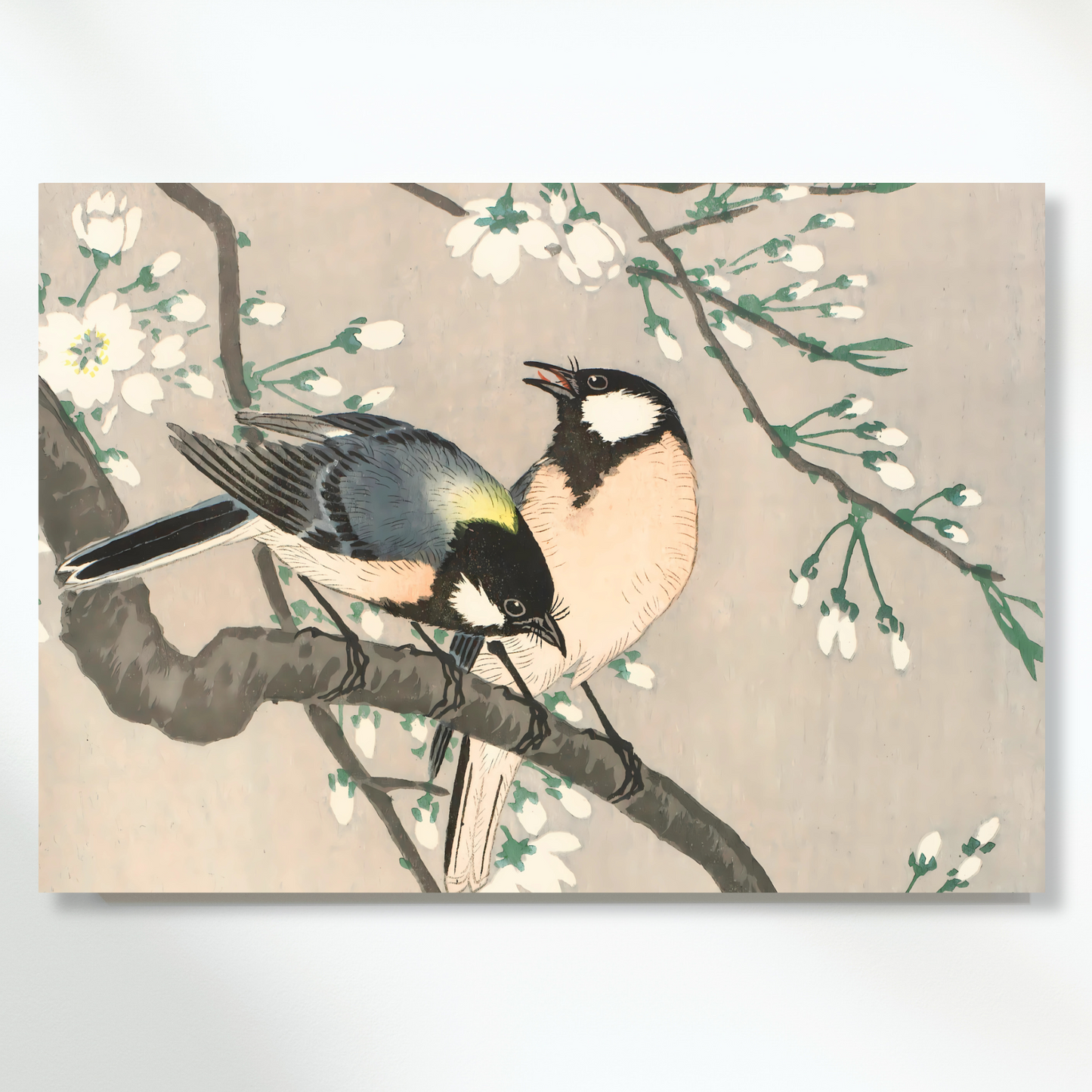 Ohara Koson - Tits on Cherry Branch Wall Art Canvas Print