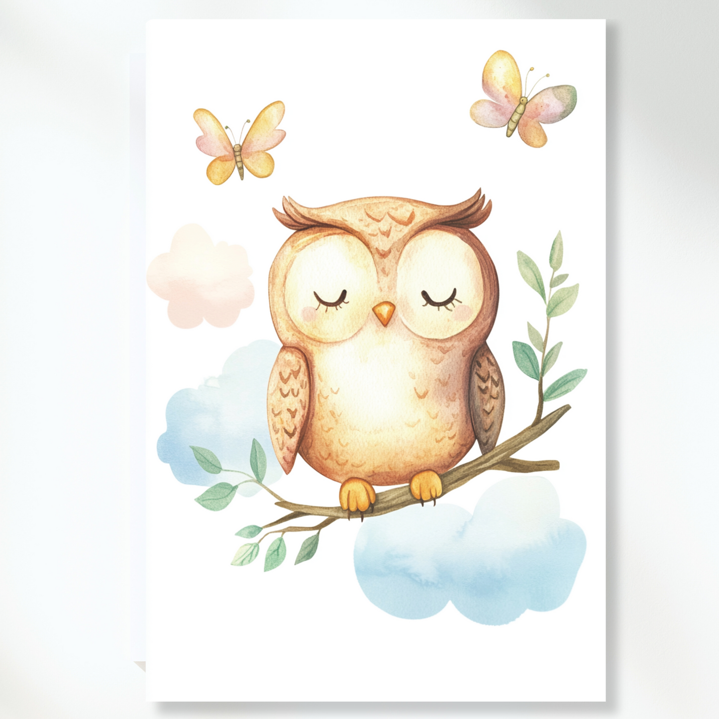 Ollie Owl Canvas Wall Art Print