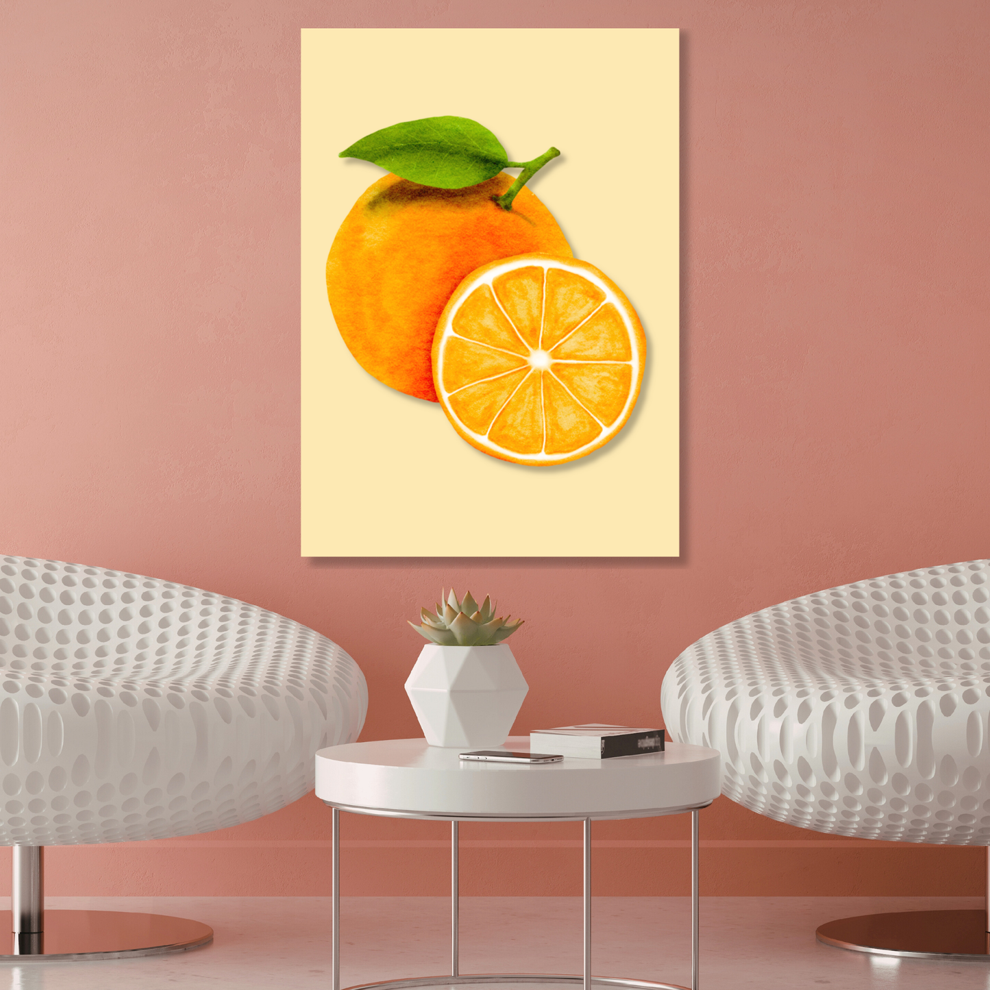 Orange Citrus Wall Art Canvas Print