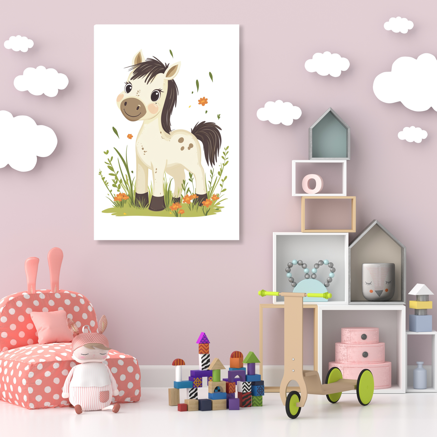 Pedro Pony Canvas Wall Art Print