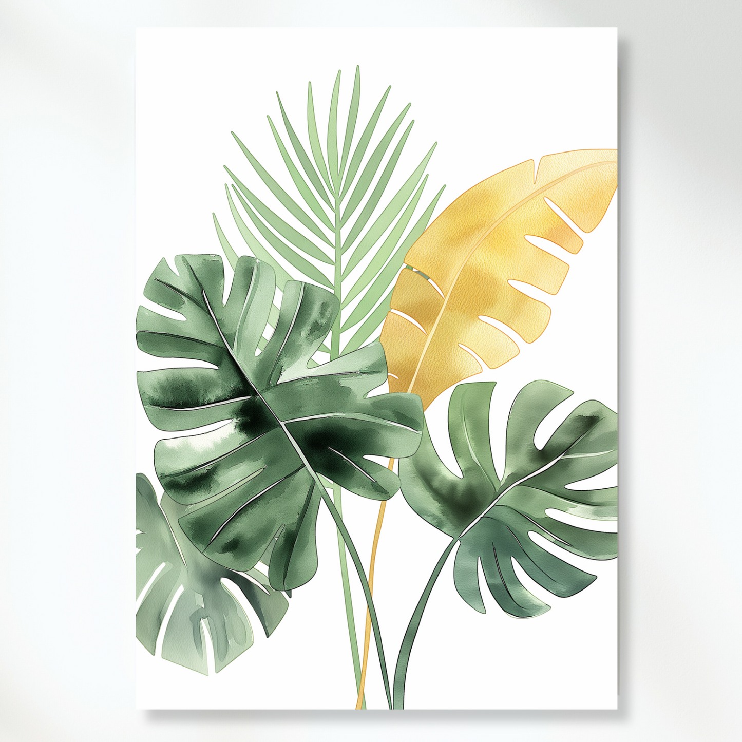Prehistoric Leaves Canvas Wall Art Print