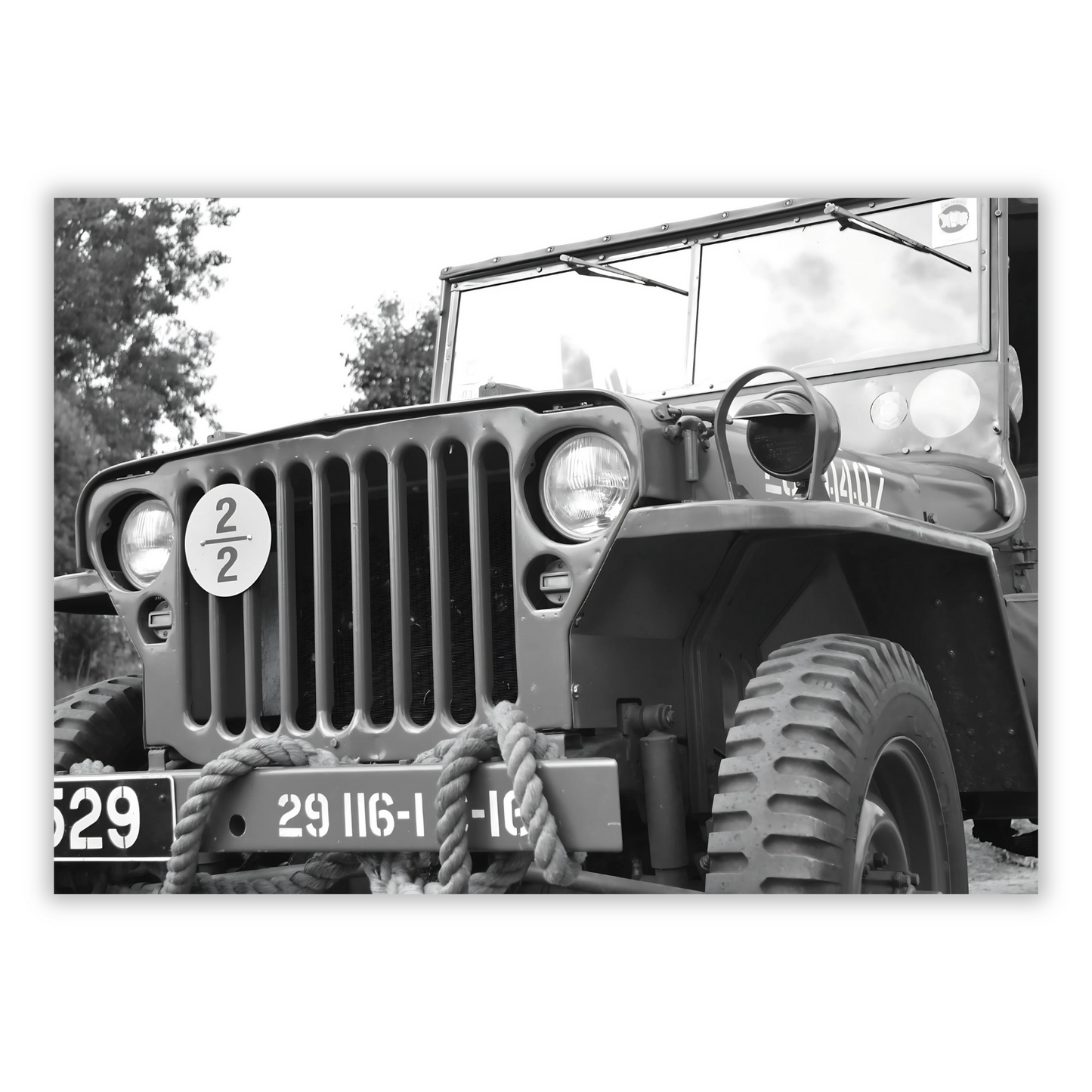 Retro Jeep Wall Art Canvas Print