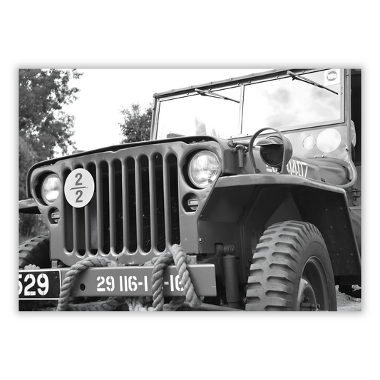 Retro Jeep Wall Art Canvas Print
