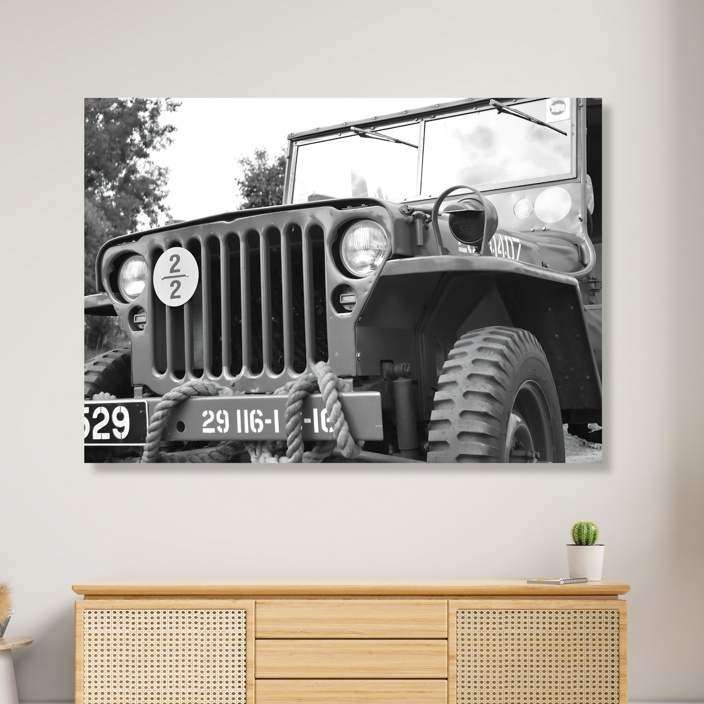 Retro Jeep Wall Art Canvas Print